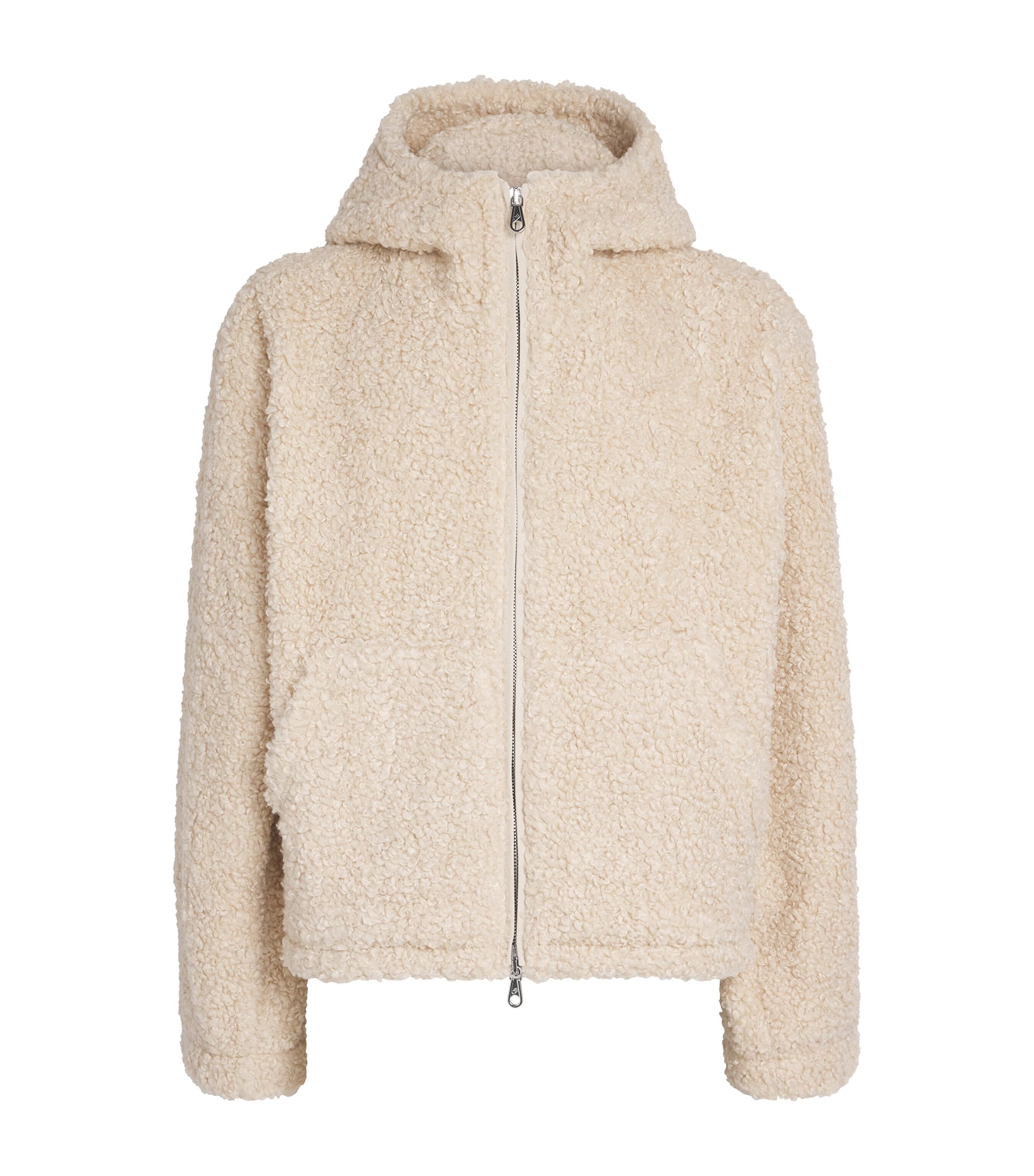Faux Shearling Hooded Jacket VINTAGE WHITE 101 Image 1