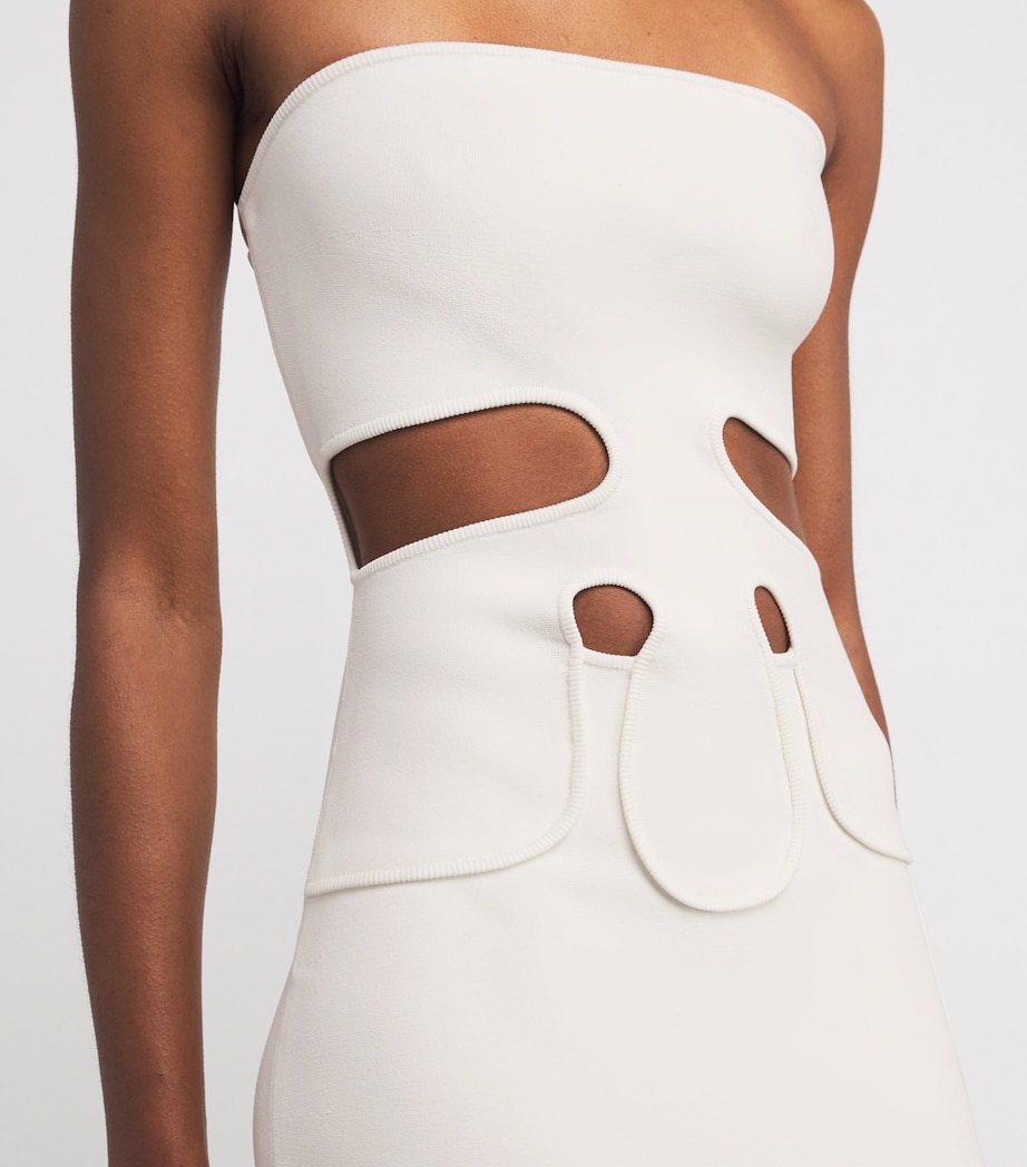 Knitted Brunelo Midi Dress OFF WHITE Image 6
