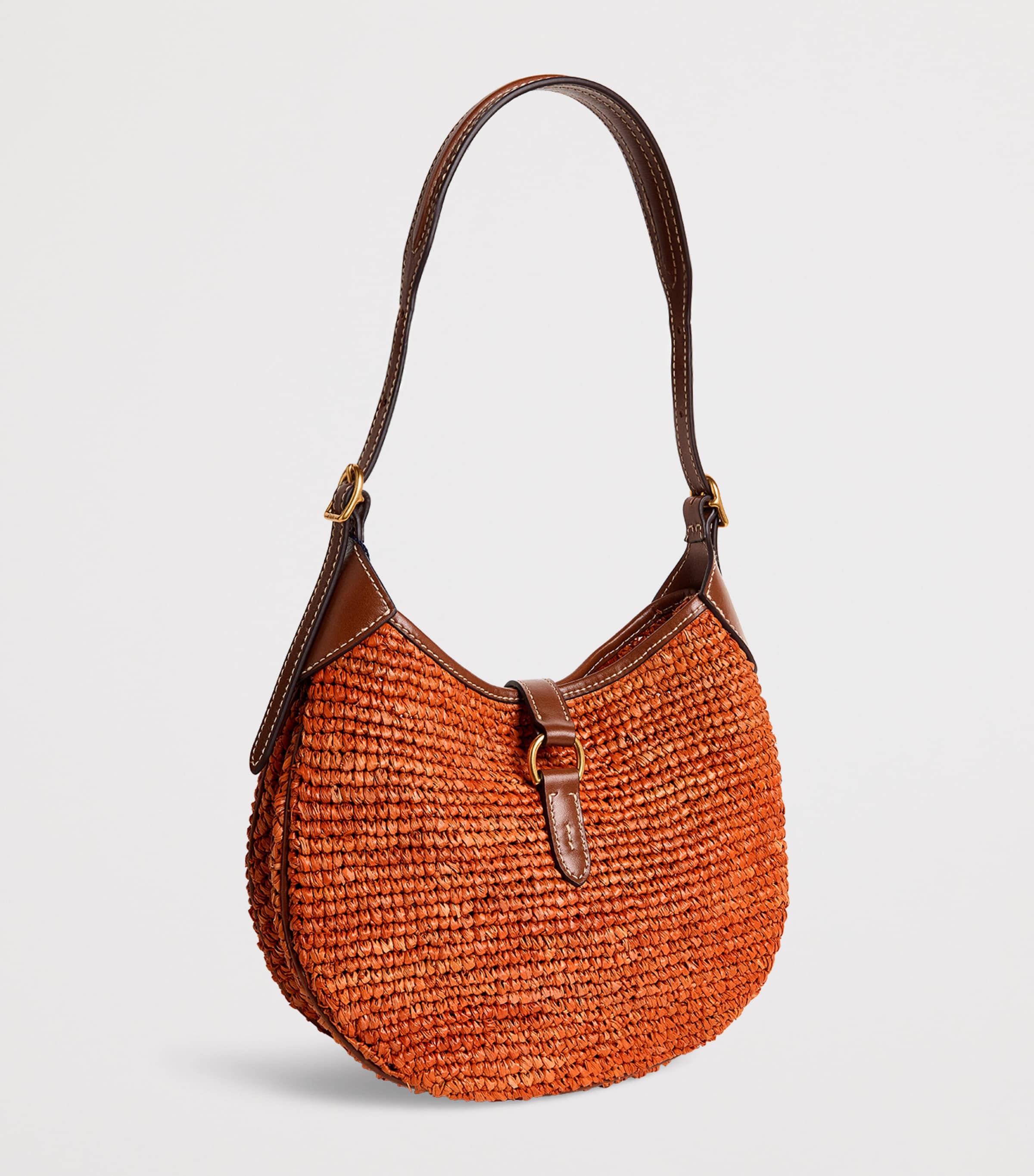 Small Crochet Polo ID Shoulder Bag SEQUOIA/CUOIO Image 3