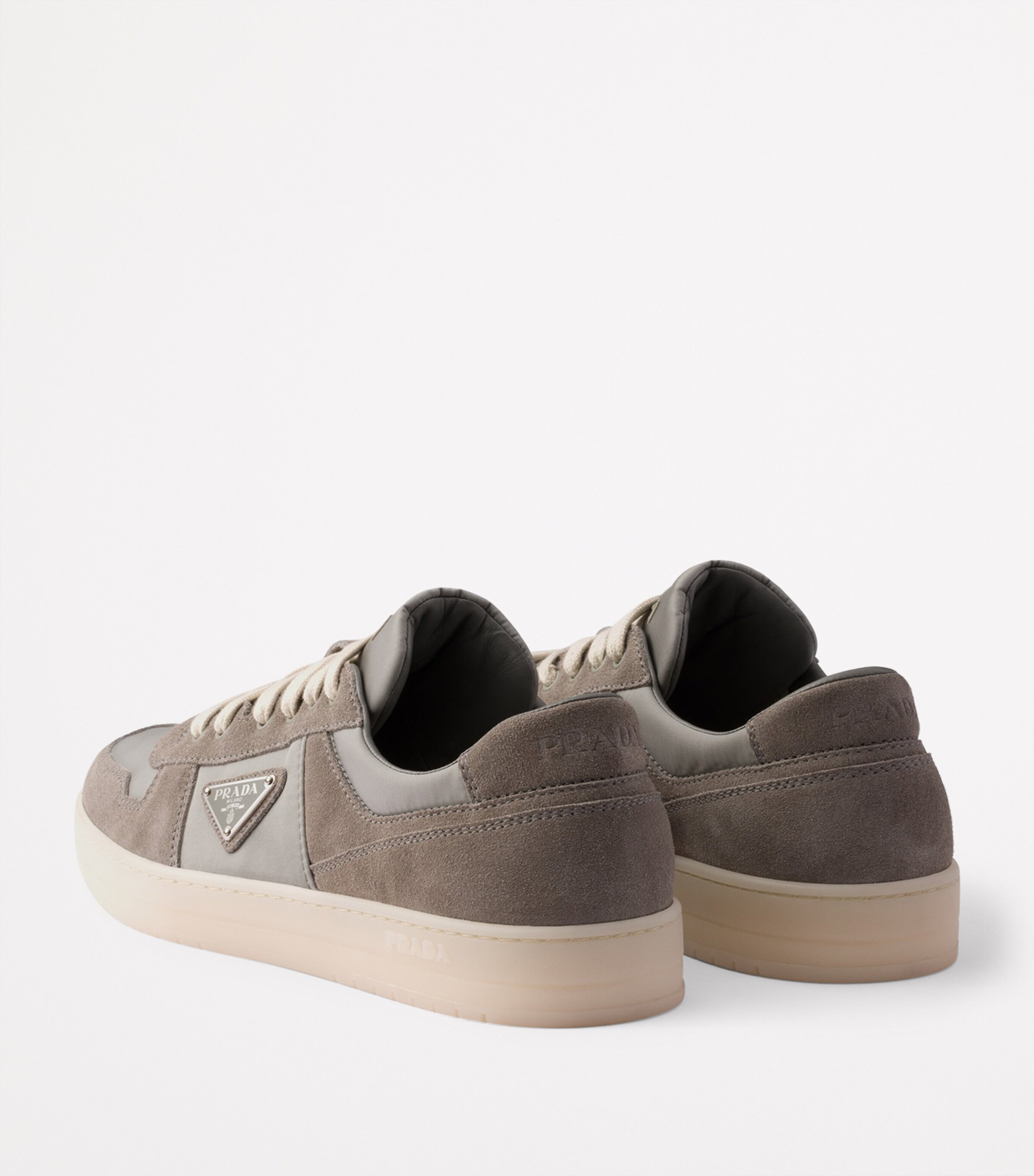 Suede and Re-Nylon Downtown Sneakers F0276 Image 4