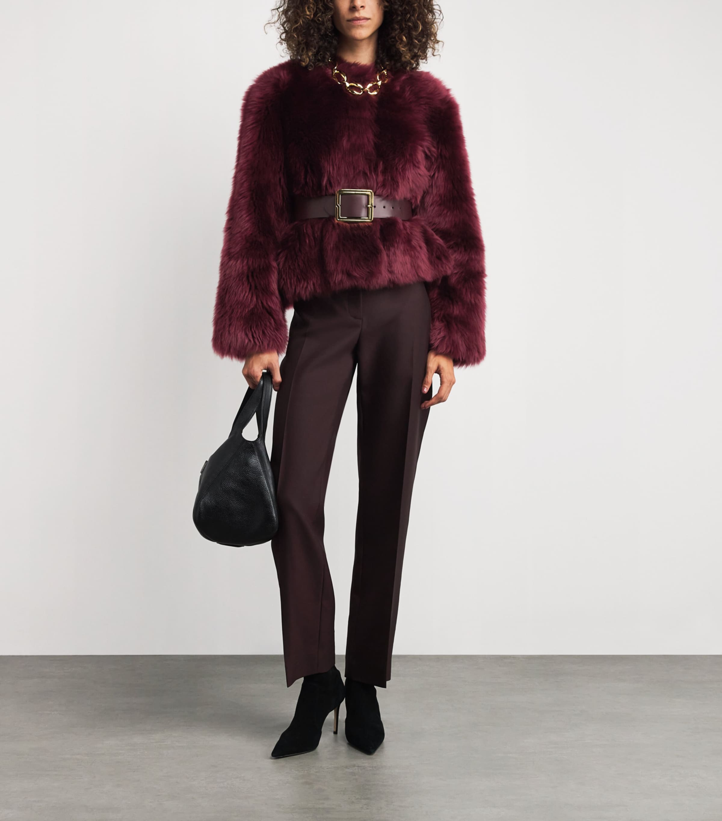 Simkhai Red Shearling Natasha Jacket | Harrods US