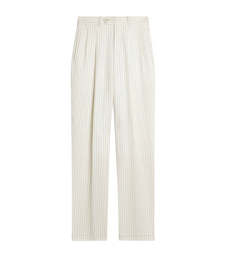 Dunhill Mens Pinstripe Straight Trousers Image 1
