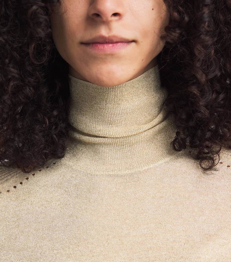 Metallic Lurex Leblanc Sweater GILT Image 6