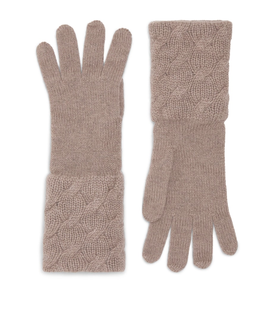 Kid Cashmere Gloves 80245 BROWN Image 1