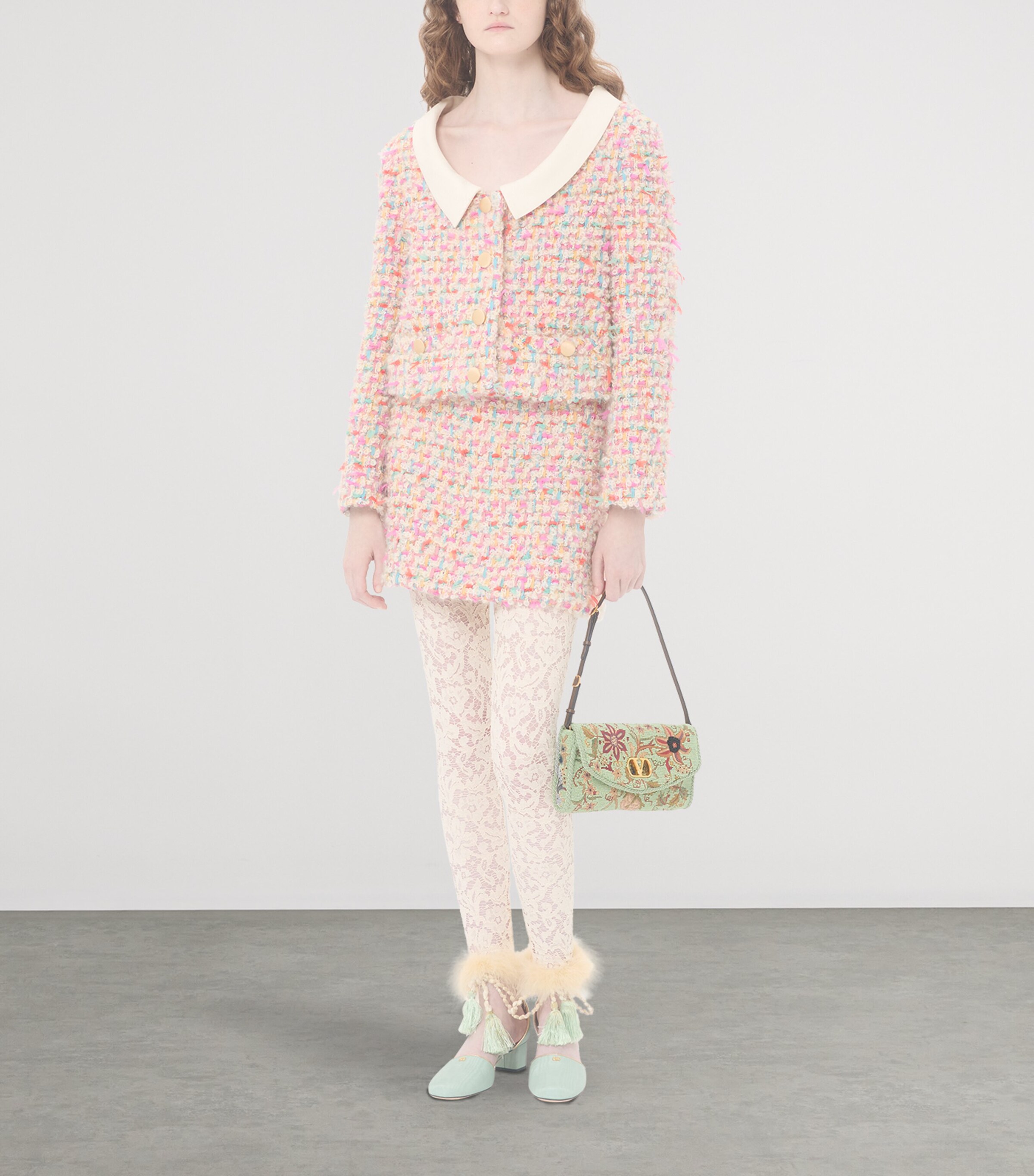 Valentino Garavani Small Embroidered DeVain Shoulder Bag Image 6