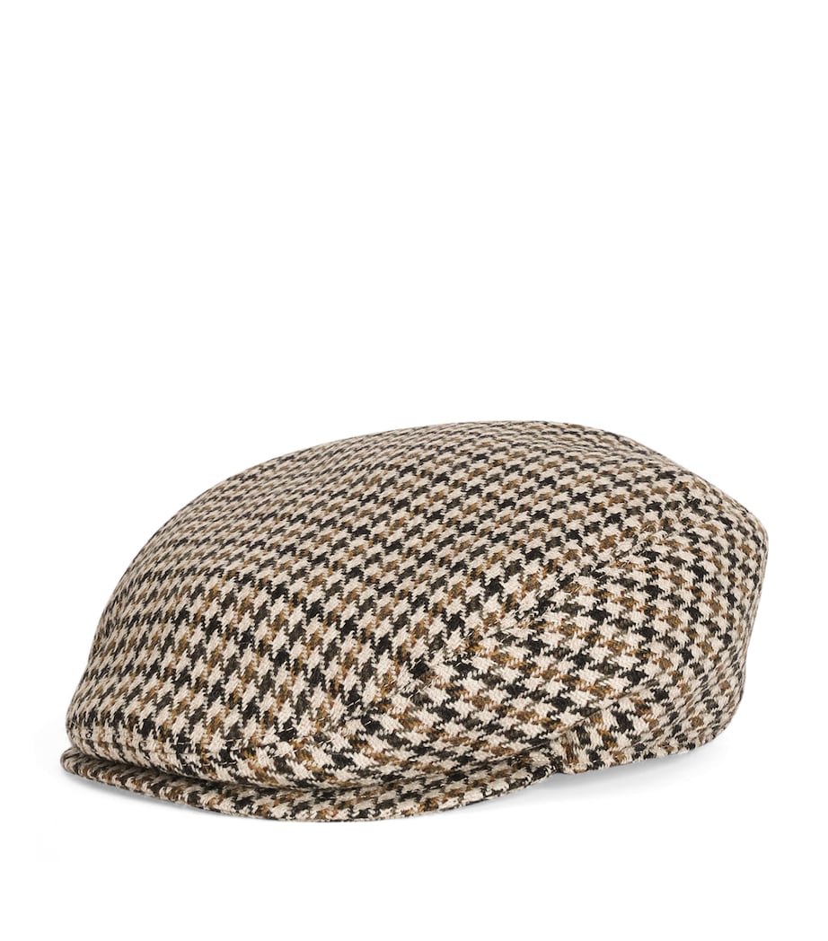 Dolce&Gabbana Virgin Wool Houndstooth Flat Cap Fantasy (not Image 1
