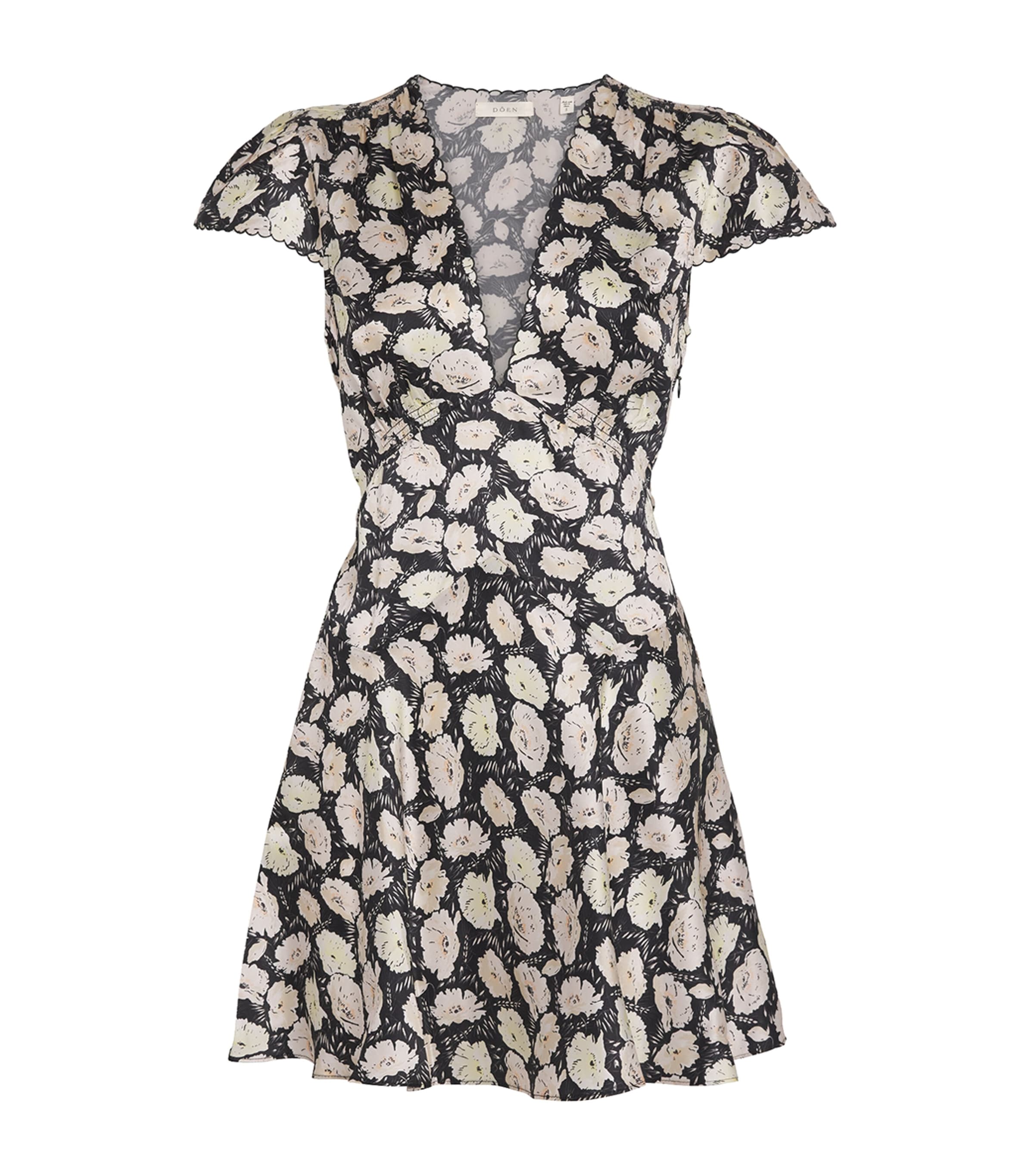 Silk Dianne Mini Dress NOIR FLEURS D'ANMNE Image 1
