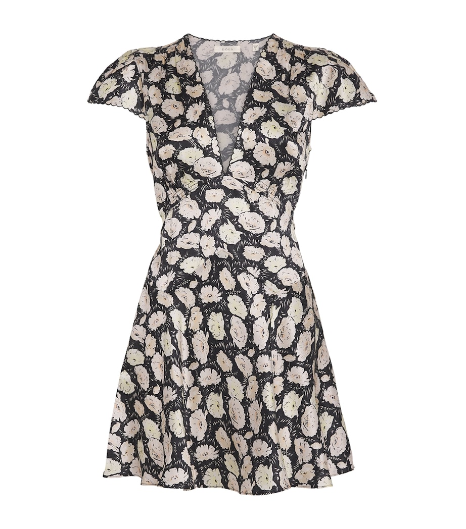Silk Dianne Mini Dress NOIR FLEURS D'ANMNE Image 1