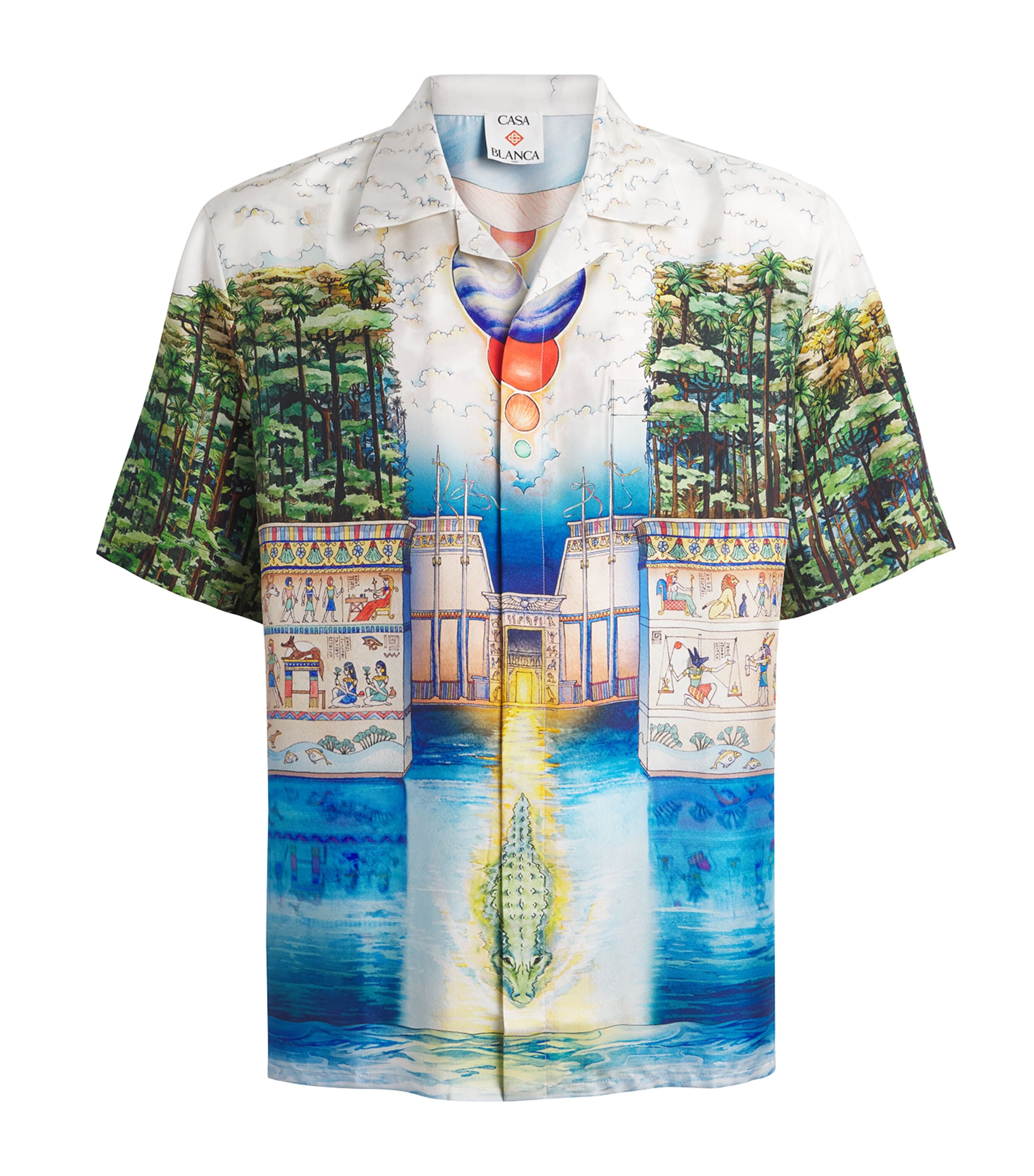 Casablanca Mens Silk Trompe-l'Oeil Shirt Trompe L'oeil Image 1