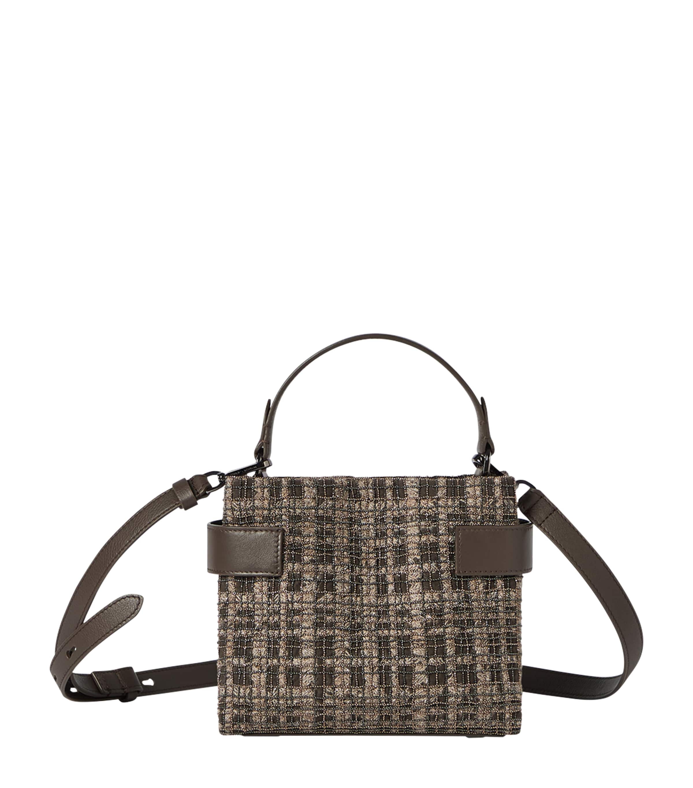 Brunello Cucinelli Small Tweed Essence Cross-Body Bag Image 1