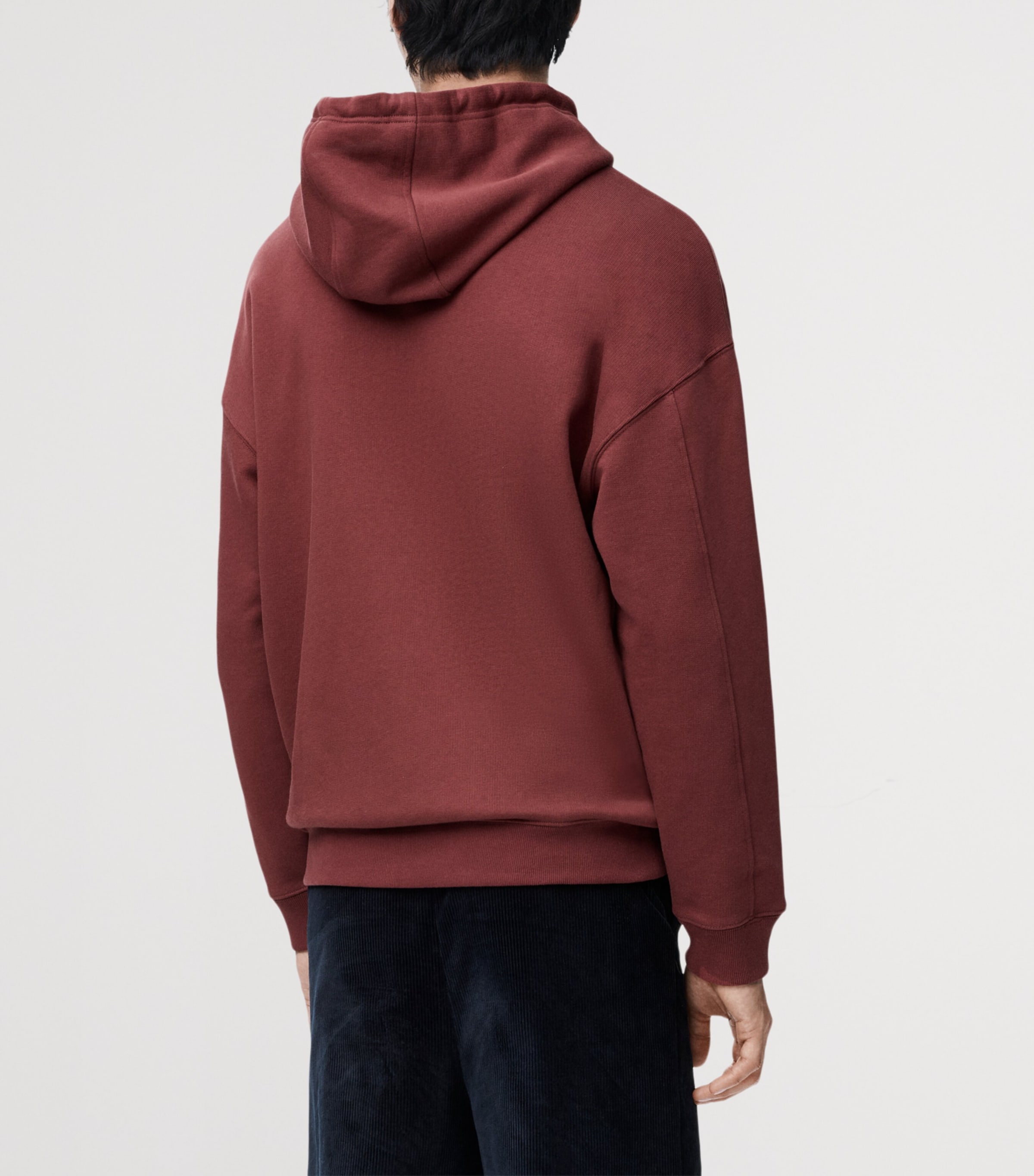 Cotton-Blend Anagram Hoodie BURGUNDY Image 4