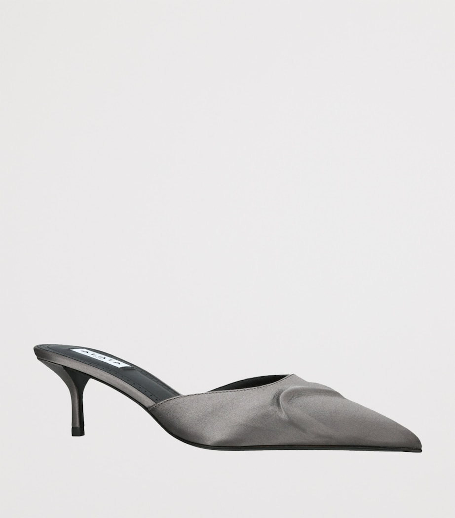 Satin Heeled Mules 55 TAUPE Image 4