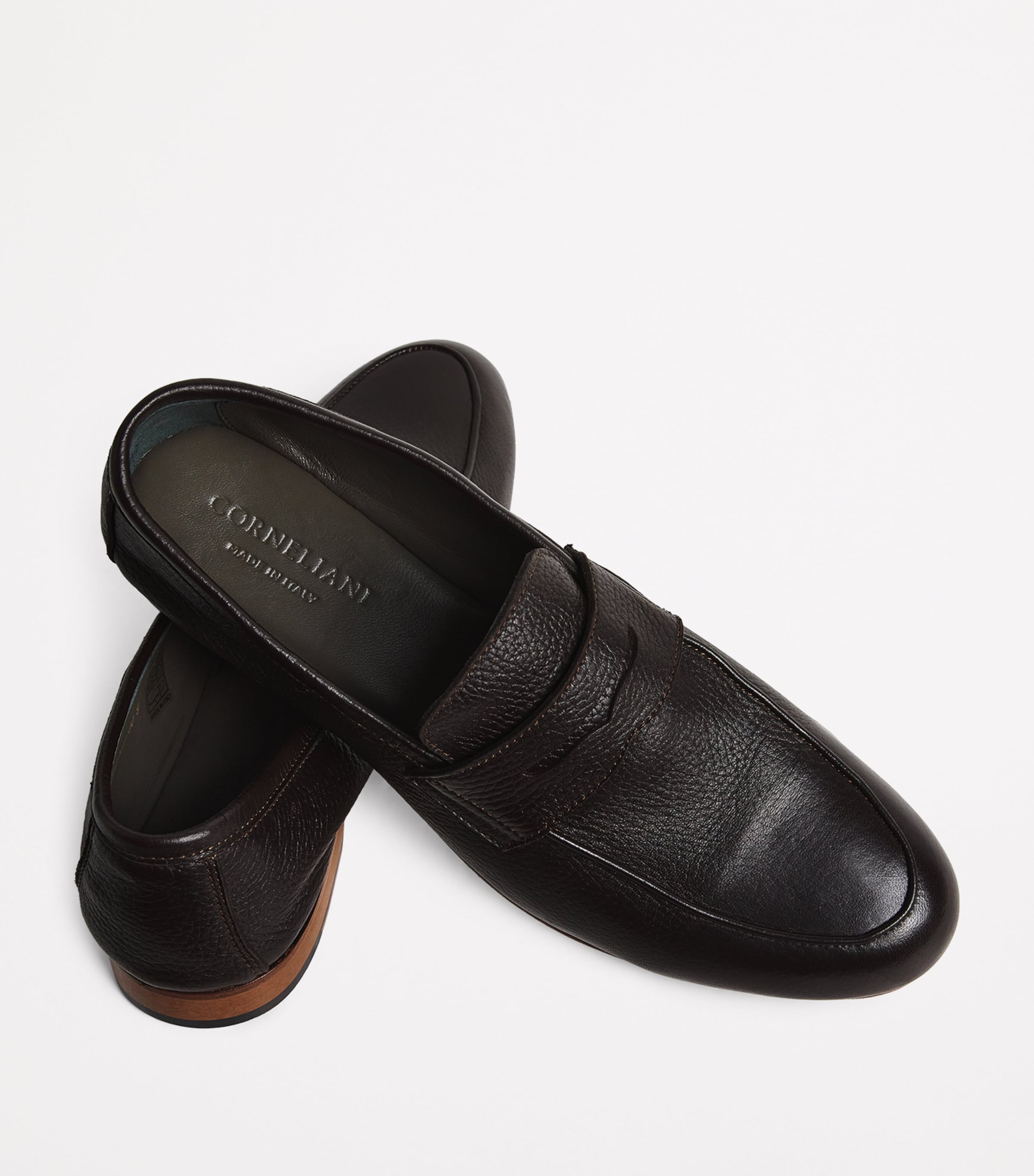 Grained Leather Loafers 030 DARK BROWN EBONY Image 7