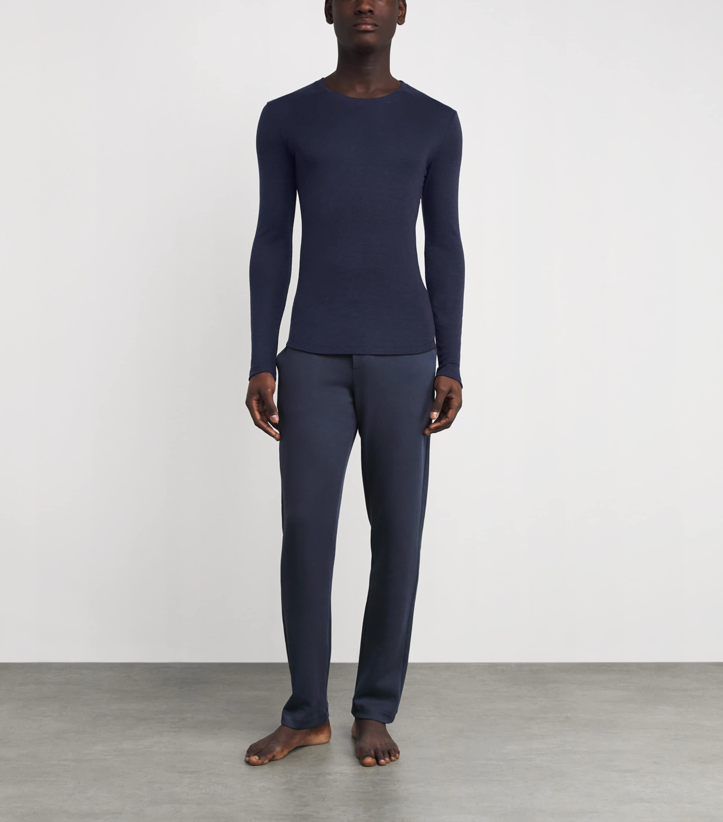 Cotton Living Long-Sleeve T-Shirt 1610 DEEP NAVY Image 2