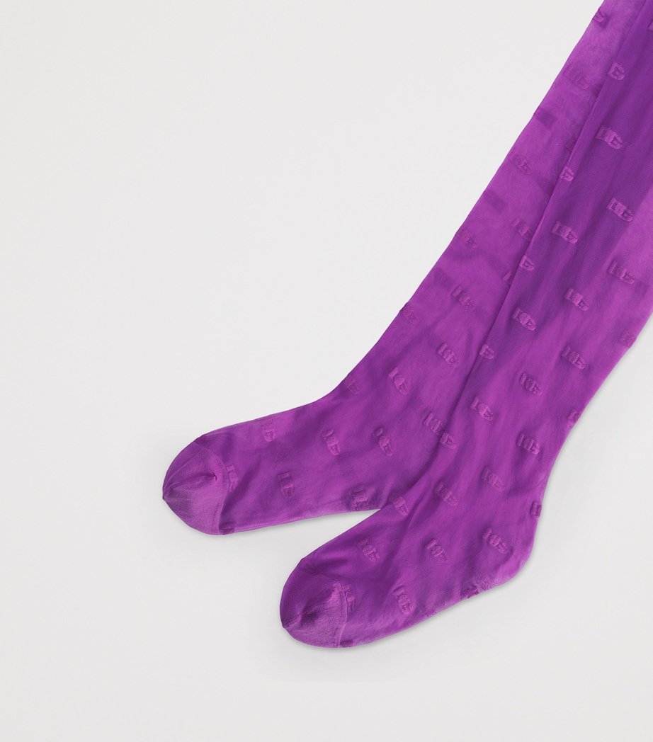 Logo-Embellished Tights F0571-PURPLE Image 2