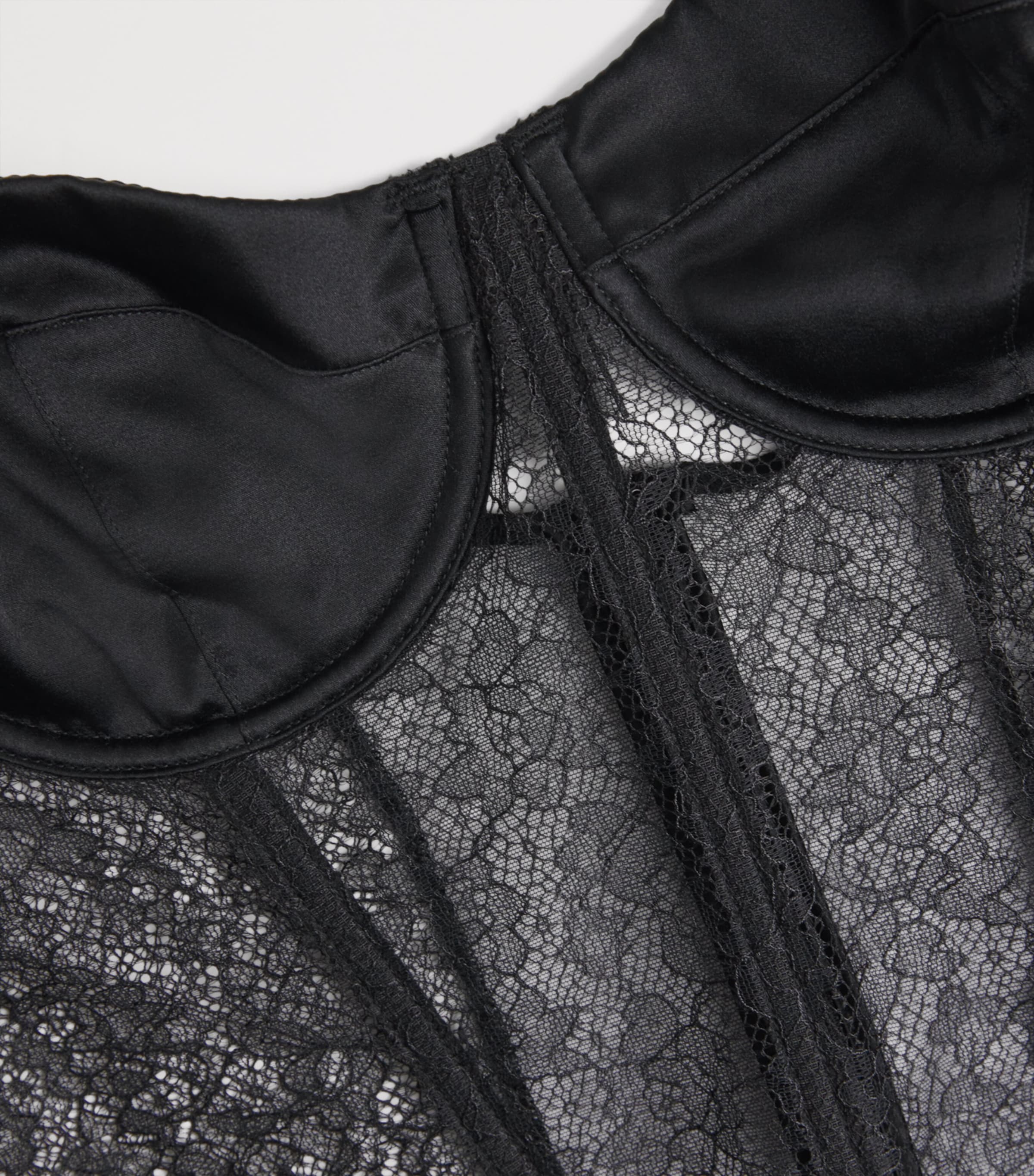 Lace Petite Fleur Bodysuit BLACK 001 Image 4