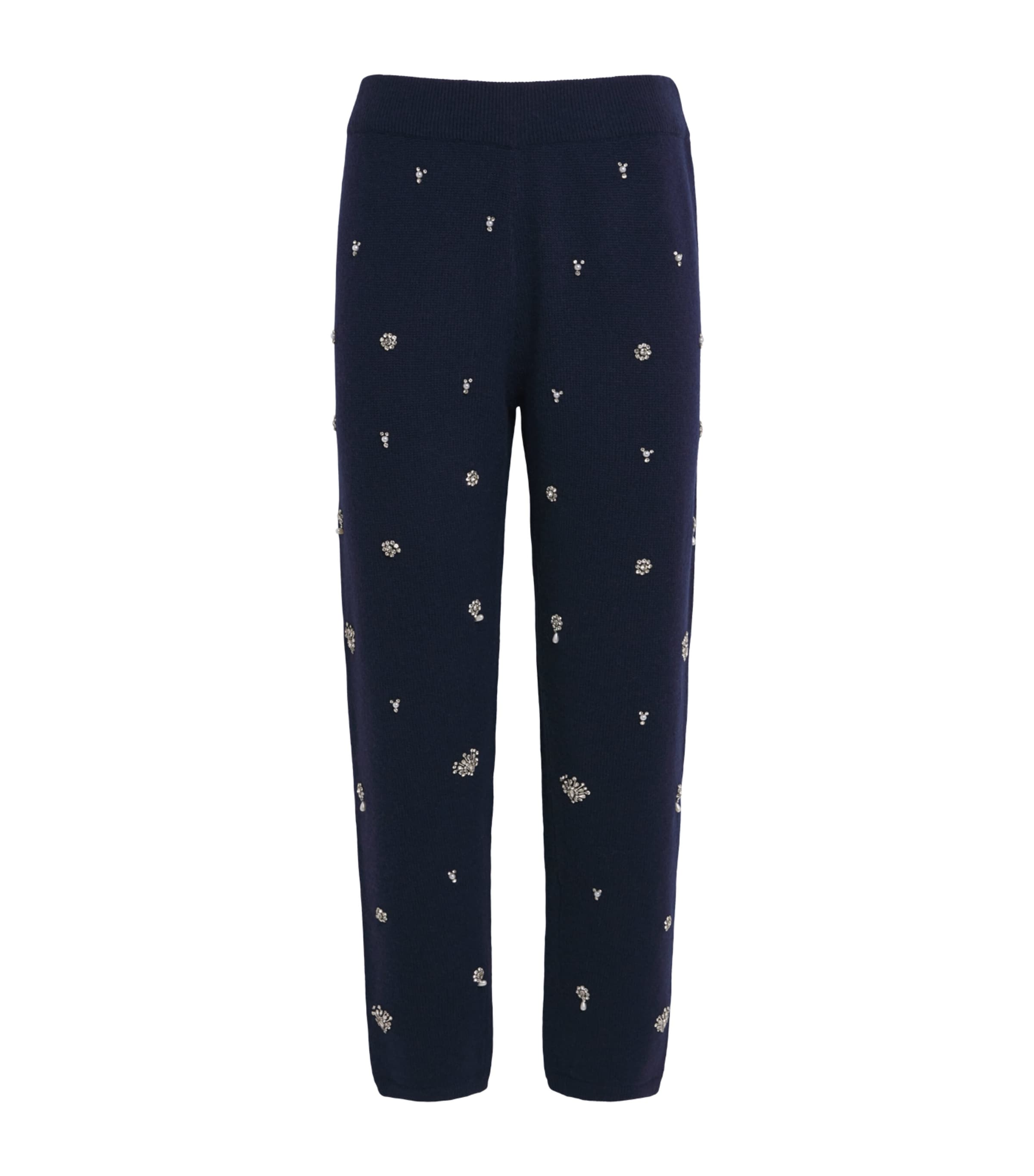 Simkhai Wool-cashmere Embellished Kandace Sweatpants In Blue