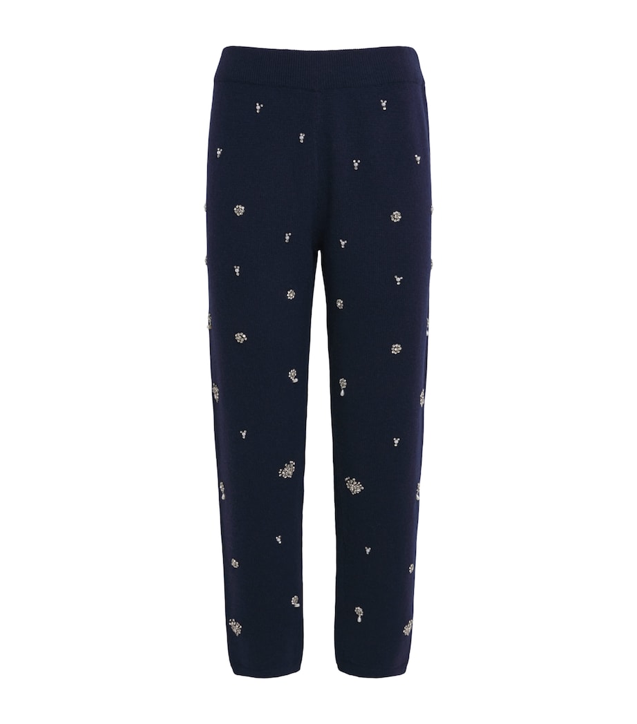 Wool-Cashmere Embellished Kandace Sweatpants MIDNIGHT Image 1
