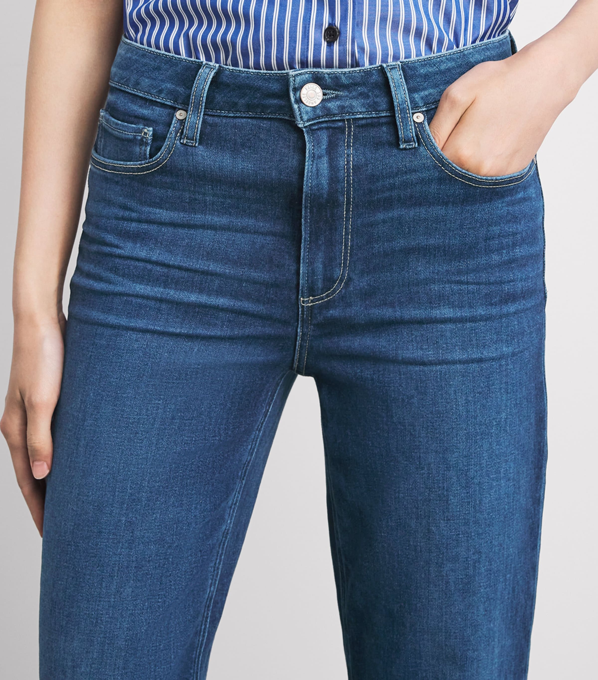 PAIGE Womens Mason Ankle Straight Jeans Neutra Image 3