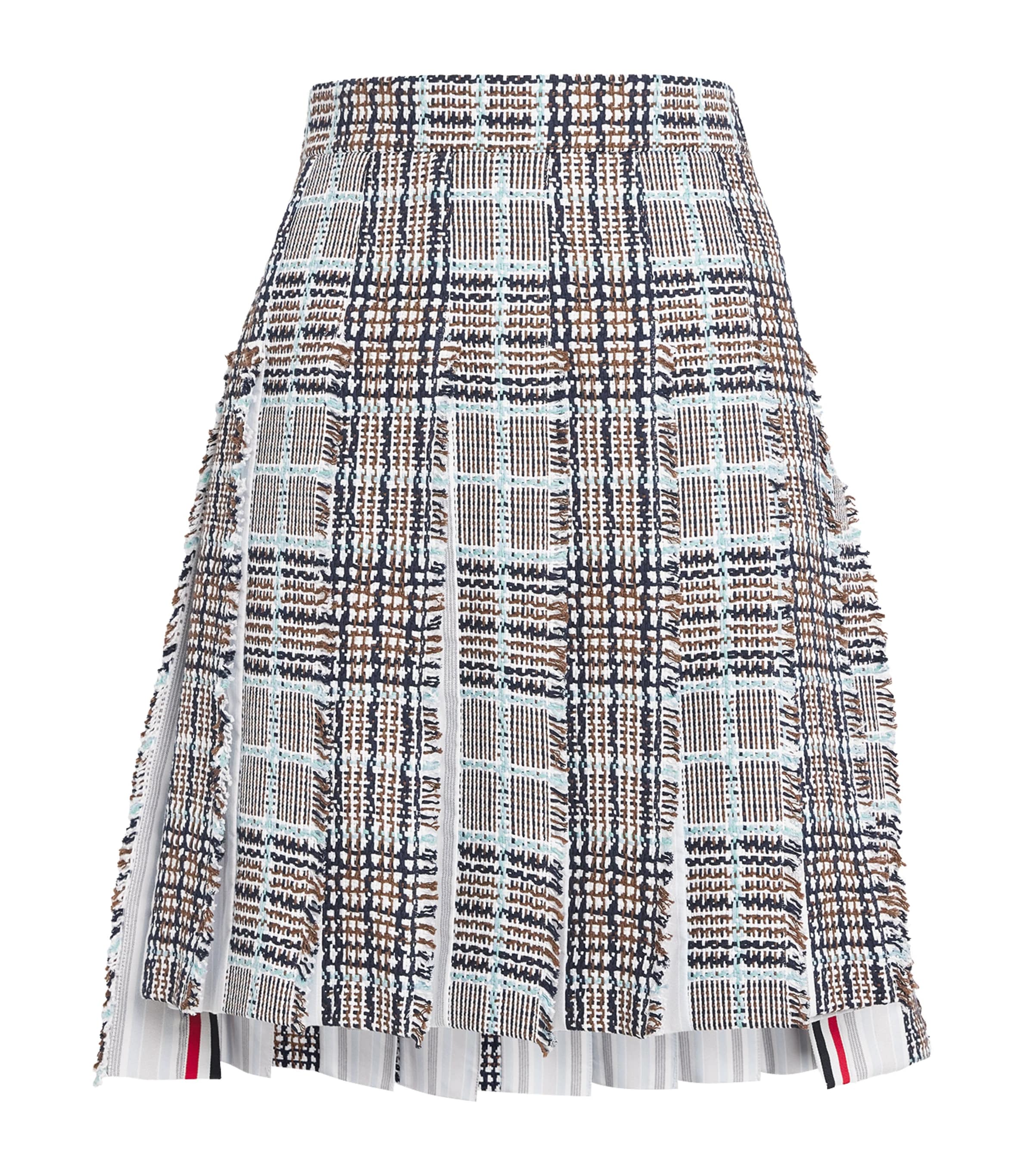 Tweed Check Pleated Mini Skirt SEASONAL MULTI Image 1
