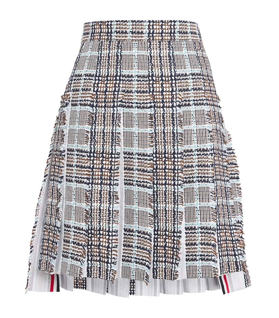 Tweed Check Pleated Mini Skirt SEASONAL MULTI Image 1