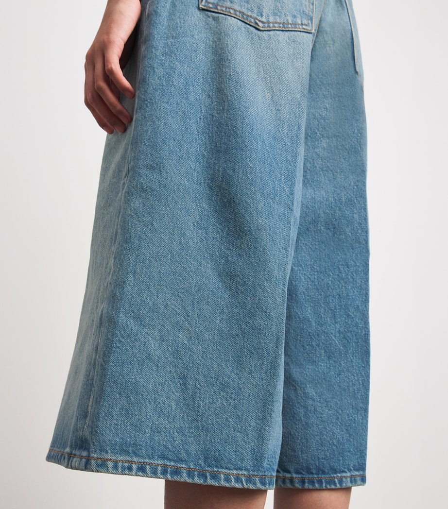 Denim Belle Long Shorts L0891 LAGOON WASH Image 6