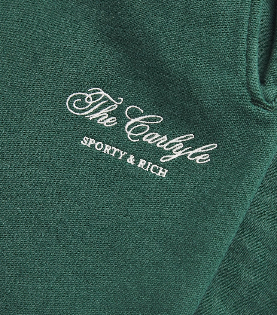 x The Carlyle Cotton Sweatpants FOREST WHITE Image 5