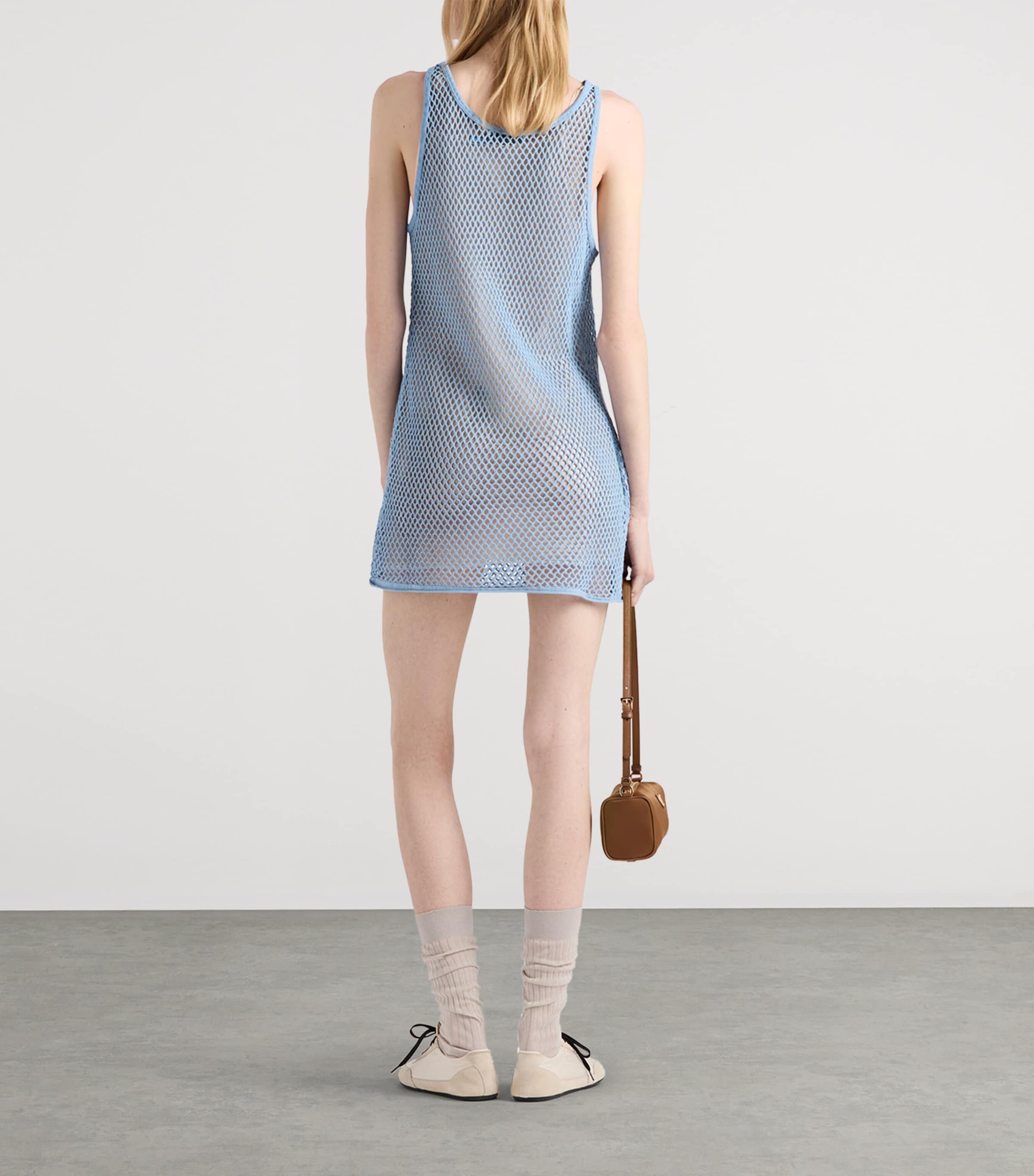 Prada Cotton Mesh Mini Dress | Harrods UK