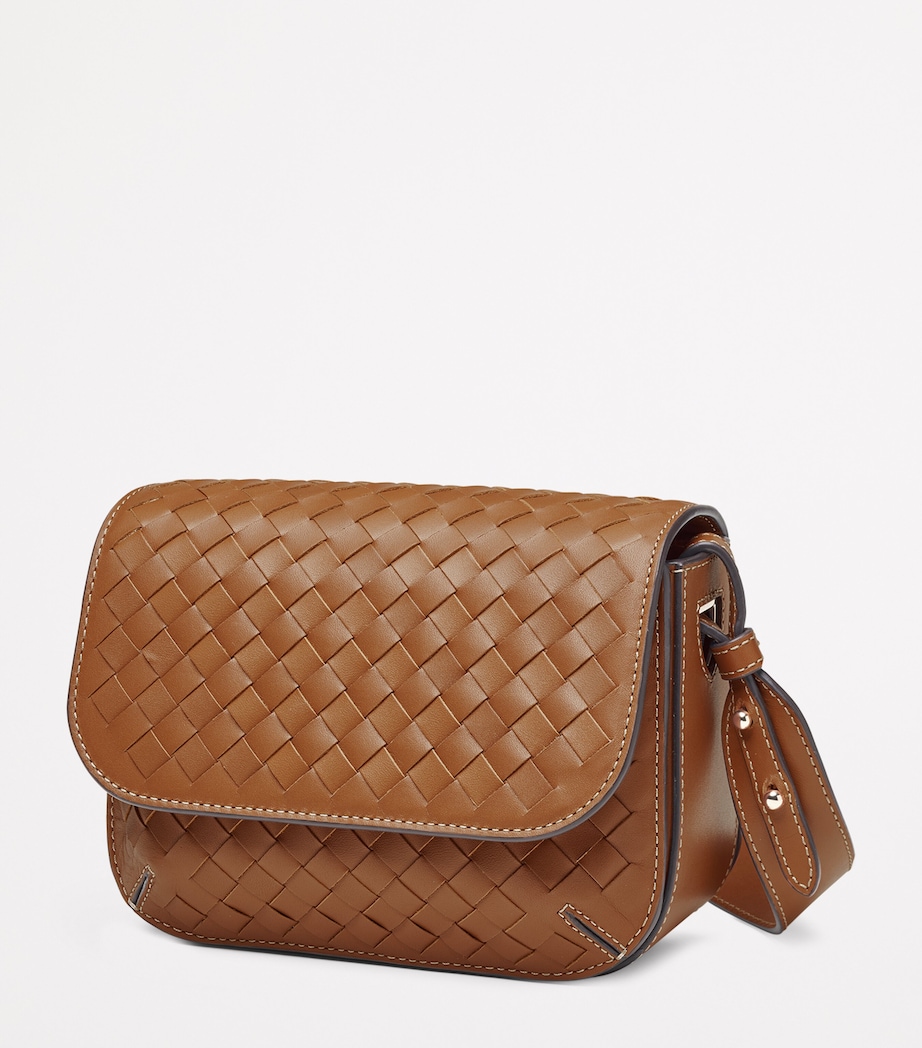 Woven Leather Ella Cross-Body Bag TAN Image 2