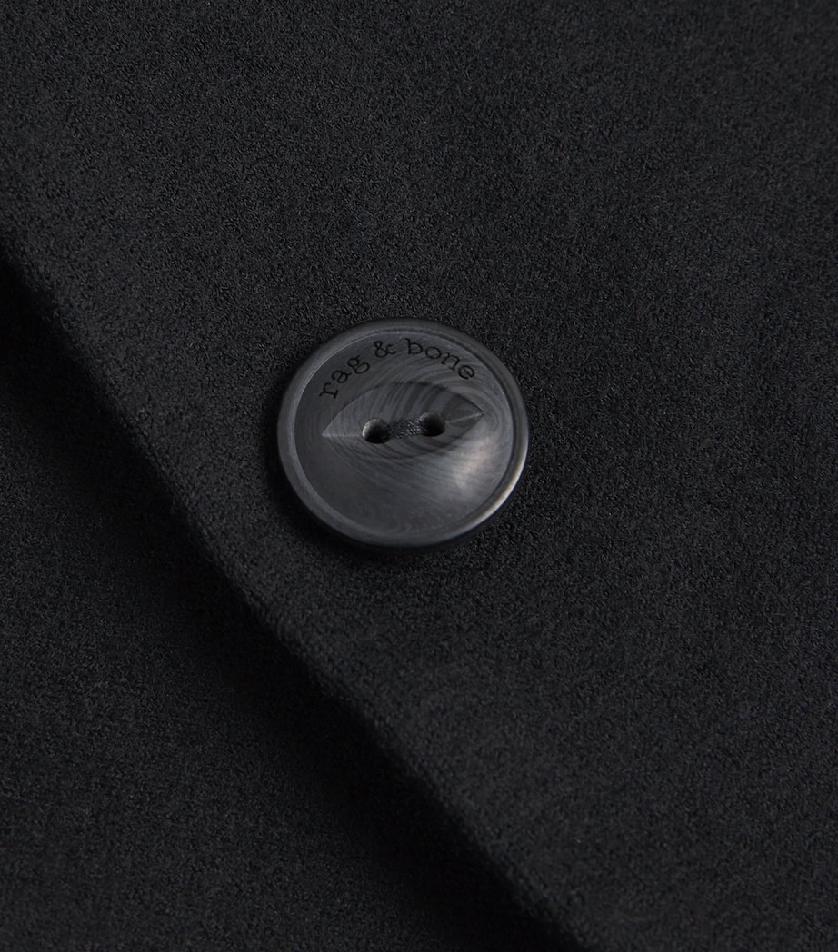 Wool Stand-Collar Slade Blazer BLACK Image 5
