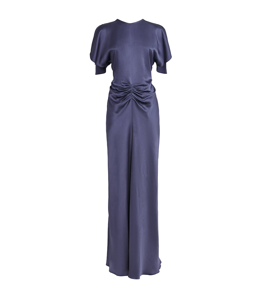 Victoria Beckham Womens Satin Isabella Gown Eclipse Image 1