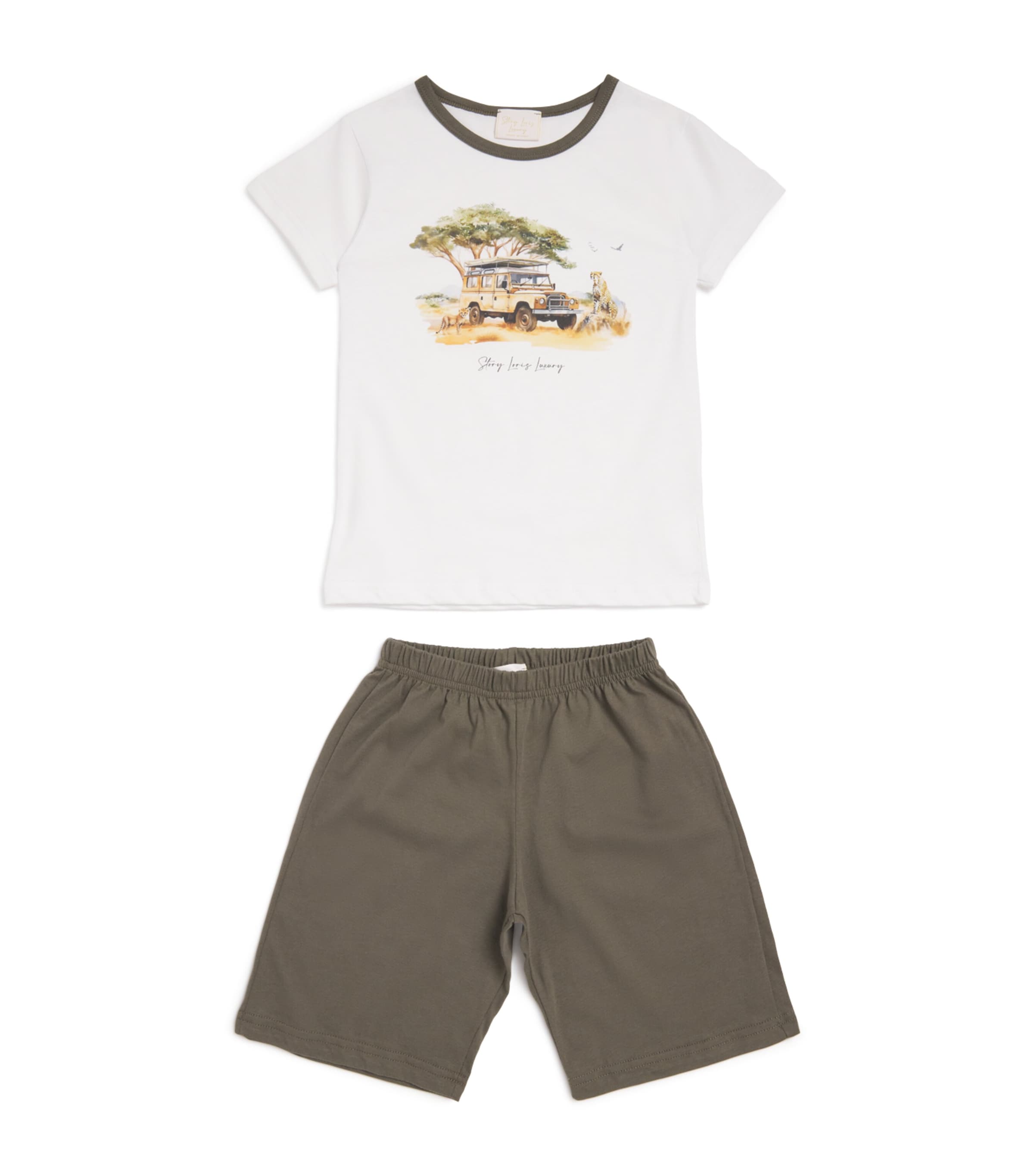 Safari Print Pyjama Set (3-14 Years) BIANCO Image 1