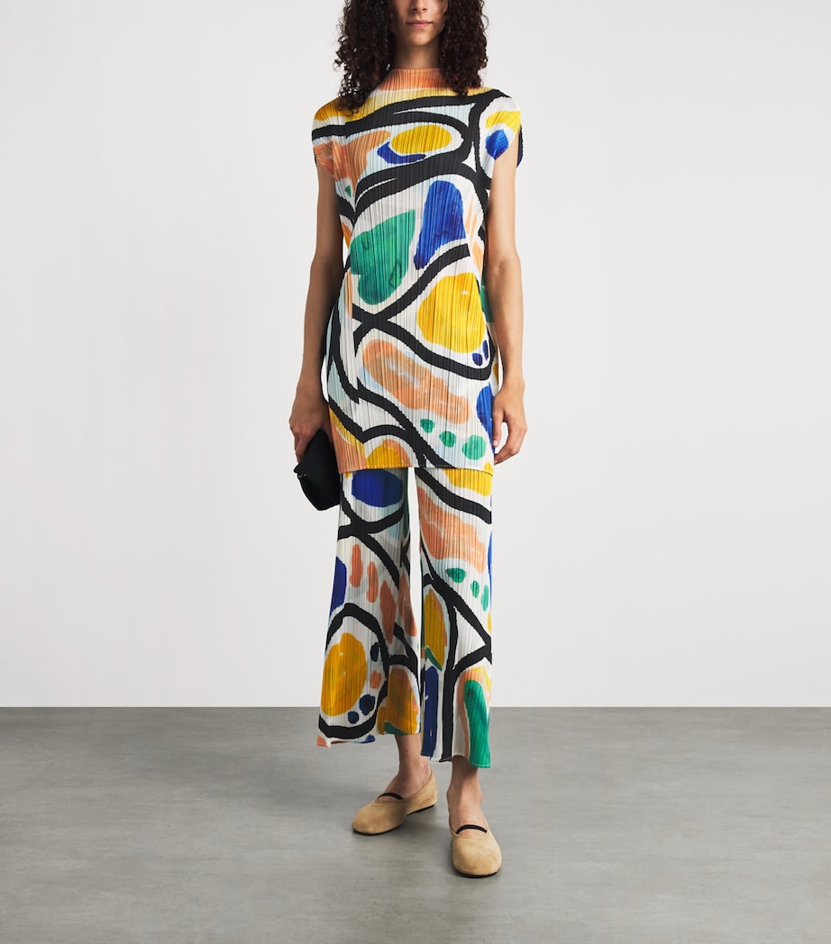 Pleats Please Issey Miyake Womens Printed Roll Tunic Mini Dress Image 2