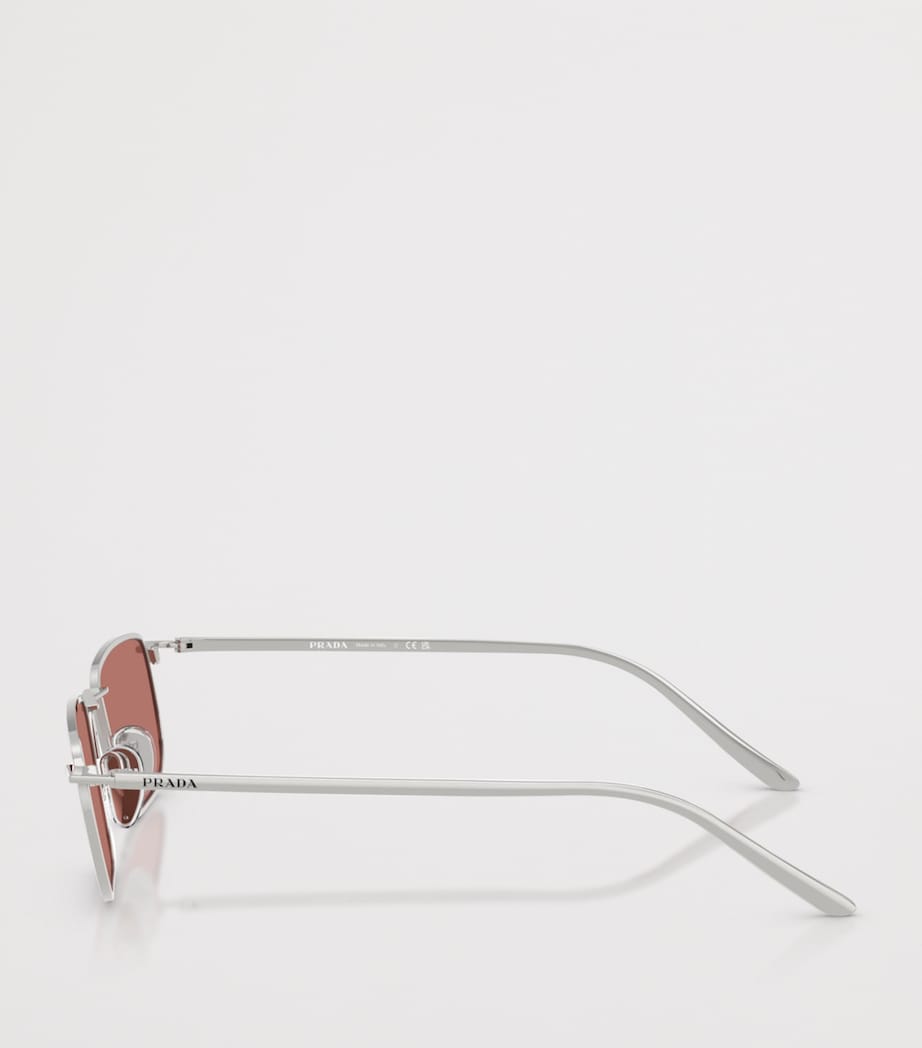 Prada Metal Pillow Sunglasses Silver Image 3