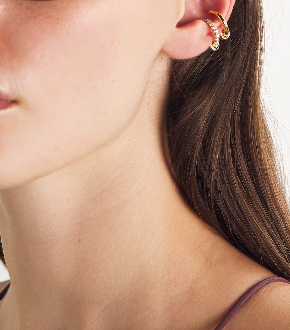 Petite Yellow Gold Waning Single Ear Cuff YELLOW GOLD Image 5
