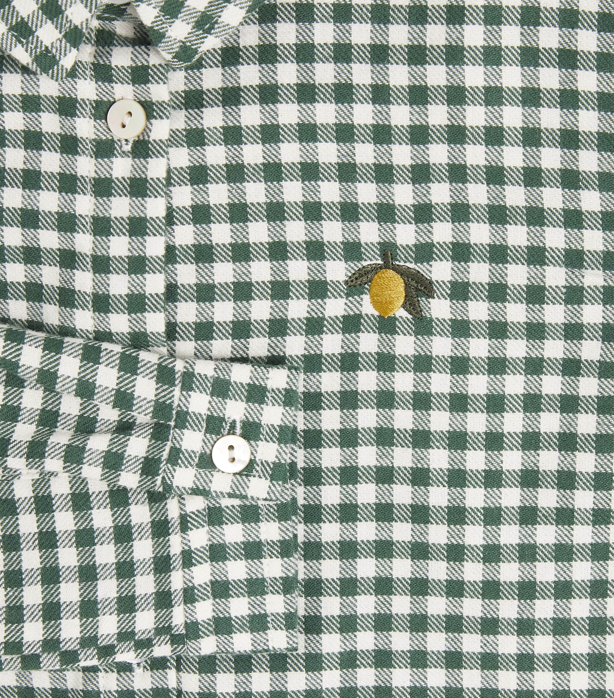 KONGES SLOJD Organic Cotton Check Shirt (9 Months-4 Years) Green Check Image 3