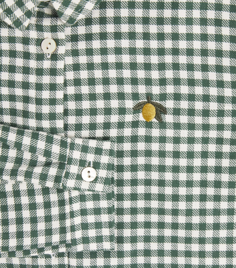 KONGES SLOJD Organic Cotton Check Shirt (9 Months-4 Years) Green Check Image 3