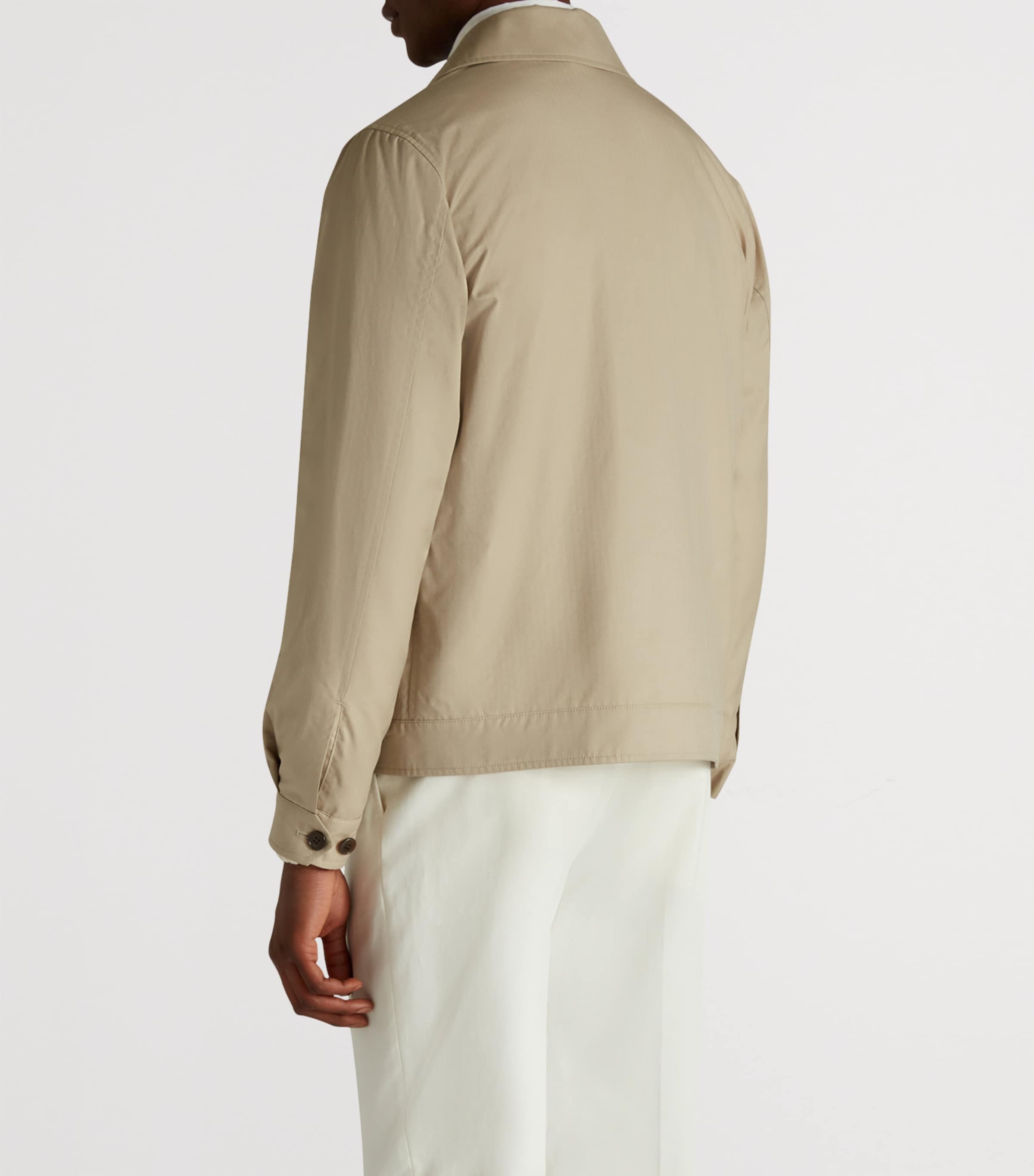 Cotton-Silk Blouson Jacket 267SESAME Image 5