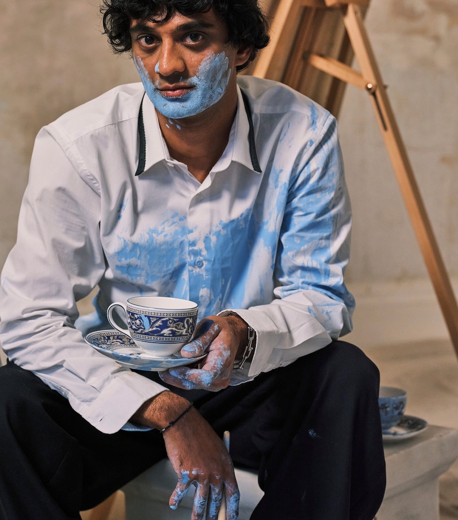 Florentine Marine Teacup & Saucer BLUE Image 3