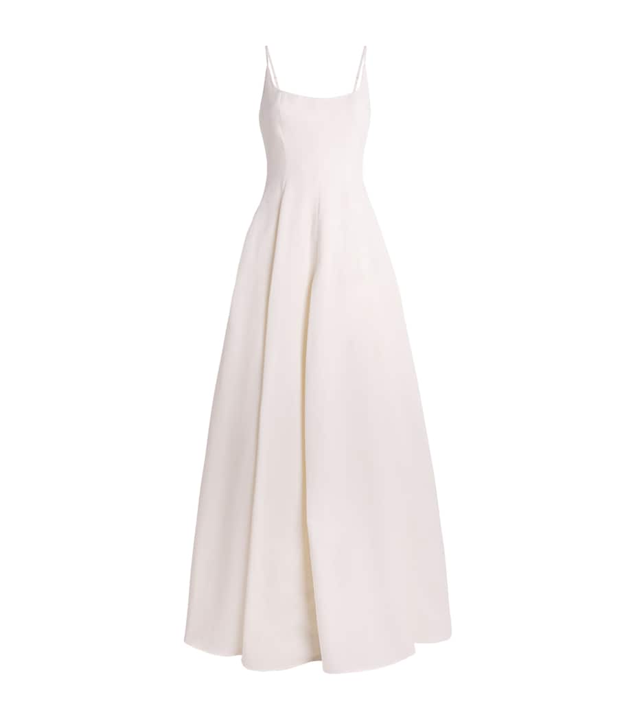 STAUD Womens Cotton-Blend Joy Maxi Dress Ivy Ivory Image 1