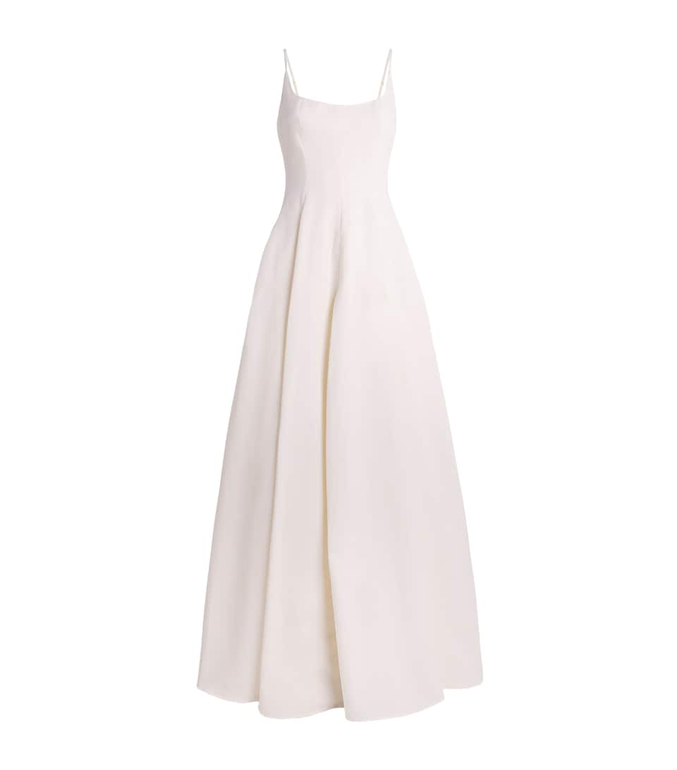STAUD Cotton-Blend Joy Maxi Dress Ivy Ivory