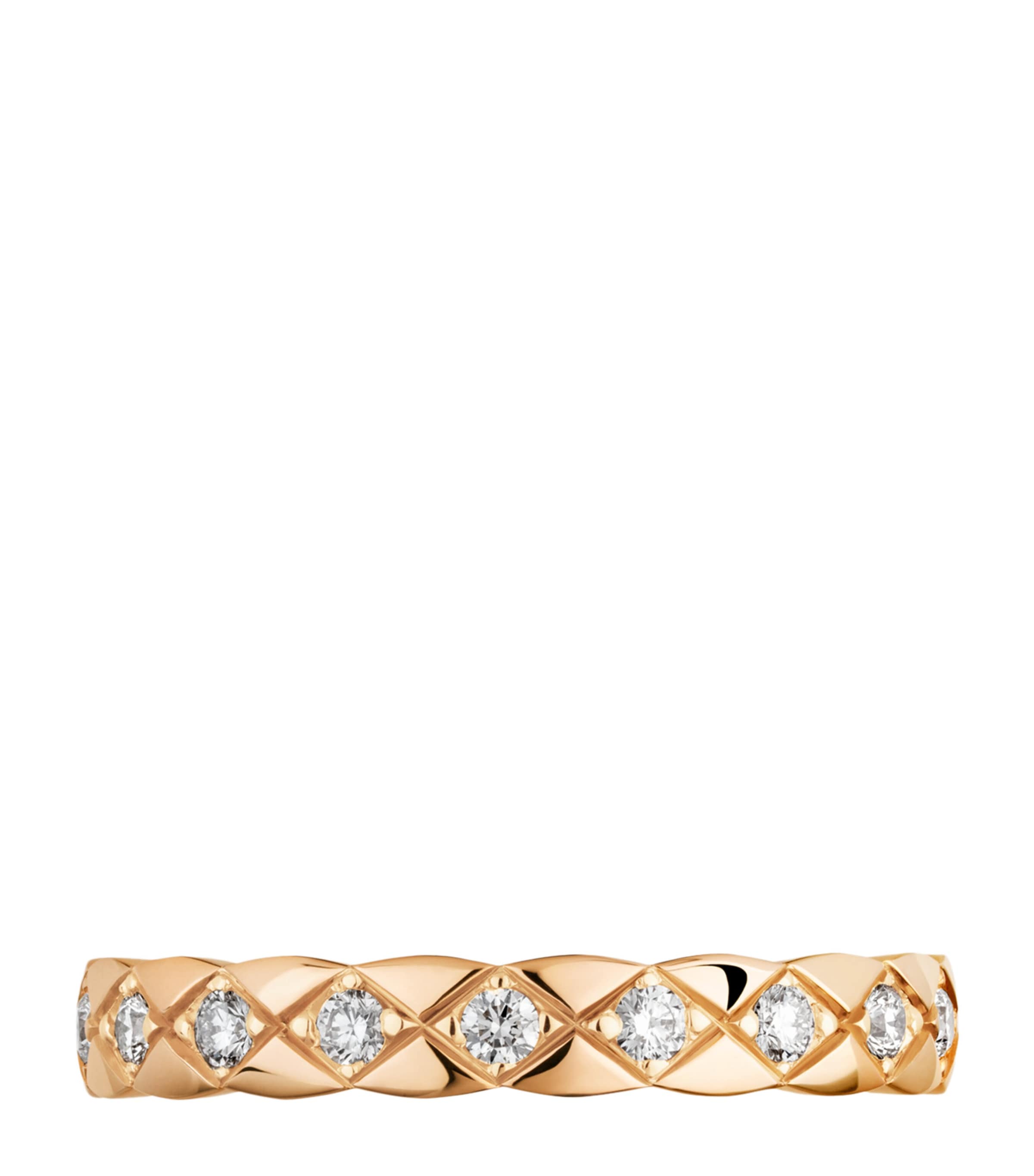 Beige Gold and Diamond Coco Crush Ring BEIGE Image 4