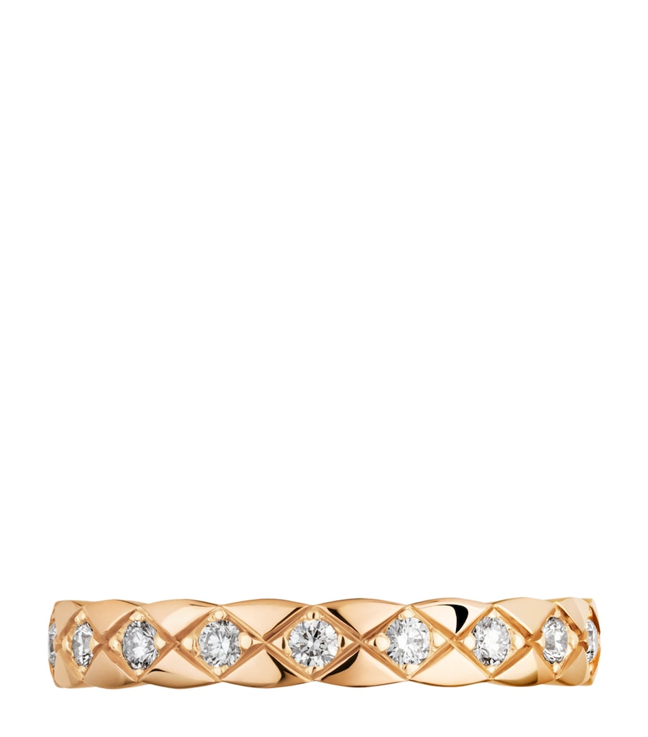 Beige Gold and Diamond Coco Crush Ring BEIGE Image 4