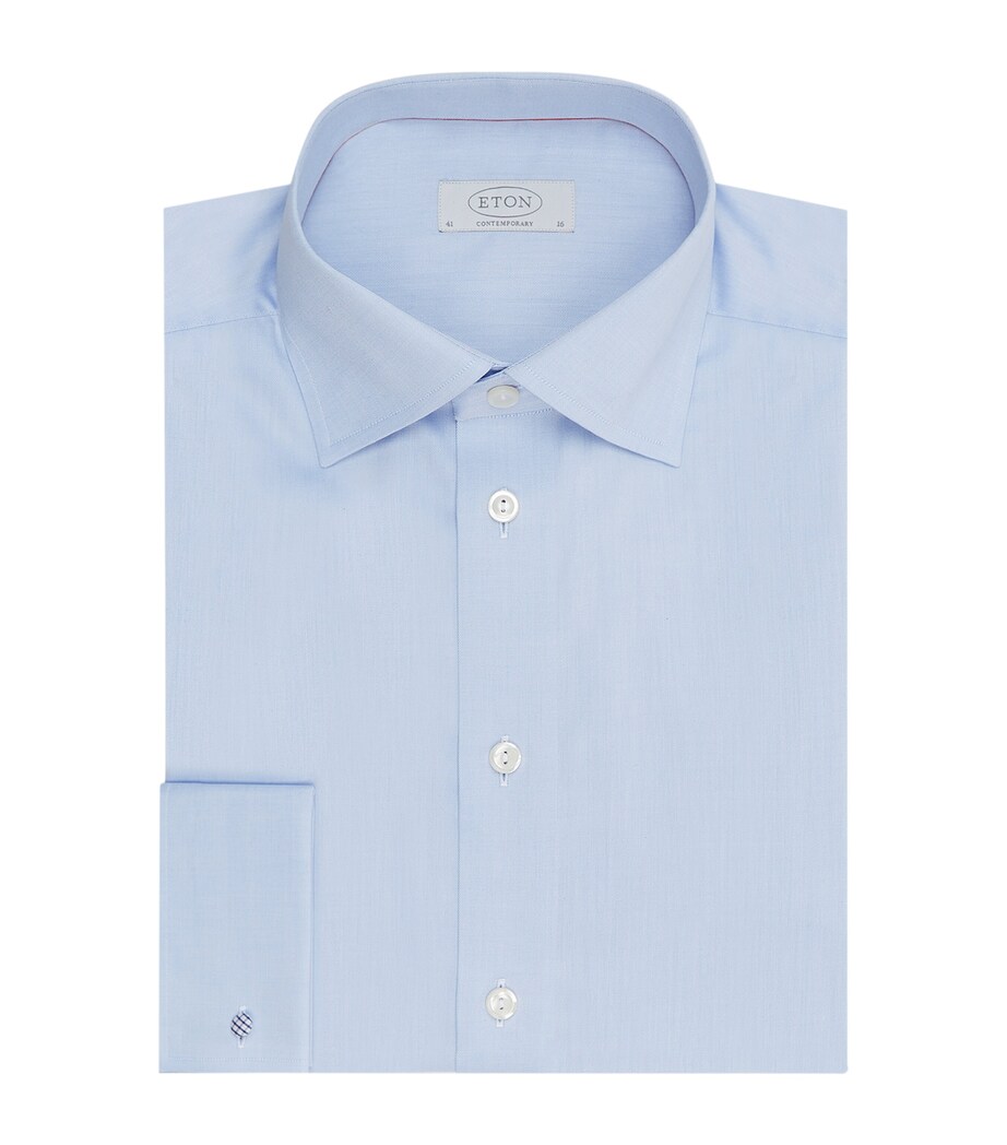 Signature Twill Contemporary Fit Shirt BLUE Image 2