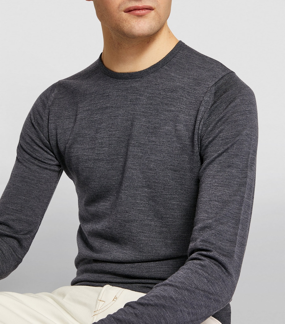 Merino Wool Lundy Sweater CHARCOAL Image 5