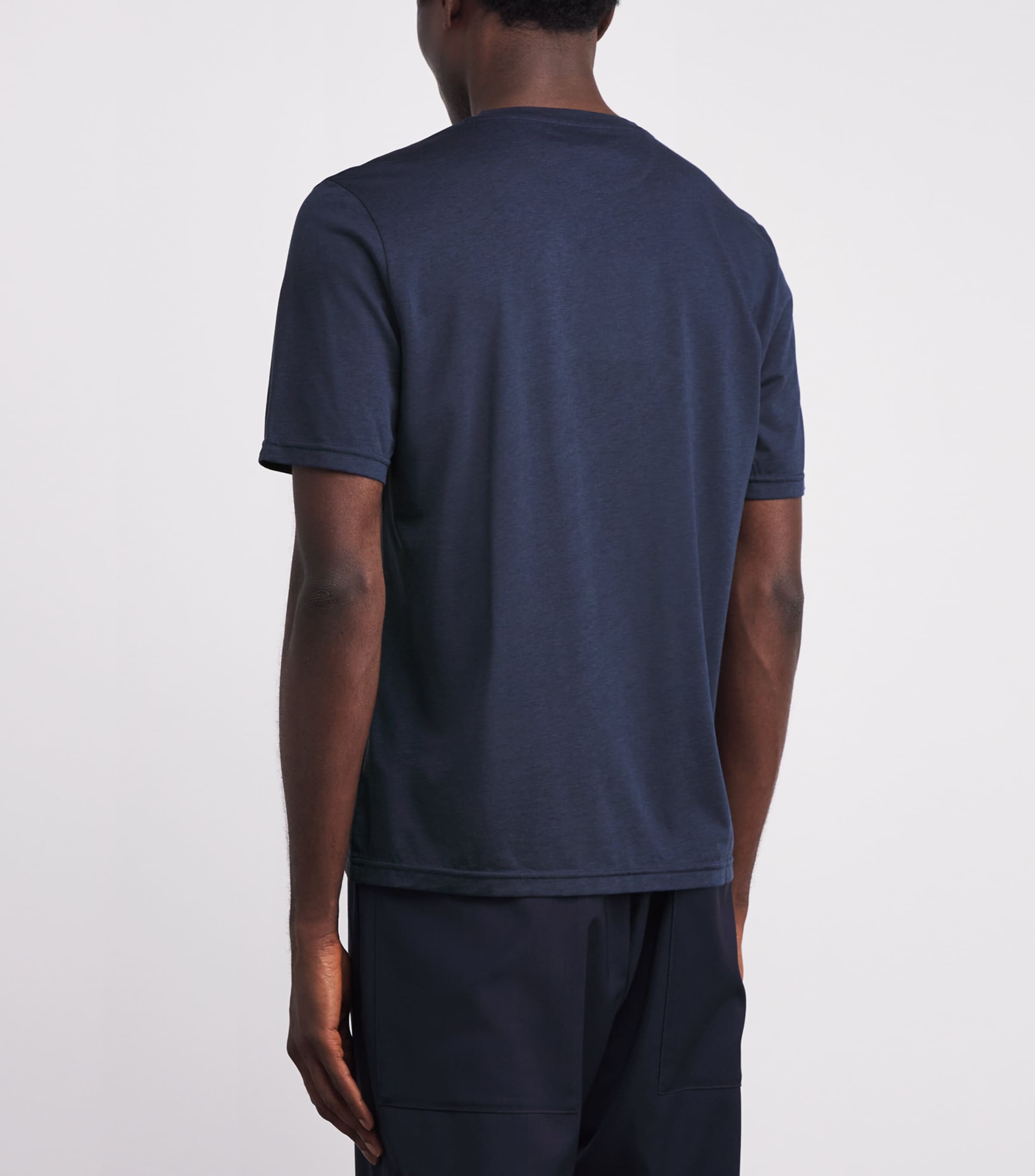 Cotton T-Shirt 16 BLUE NAVY Image 4