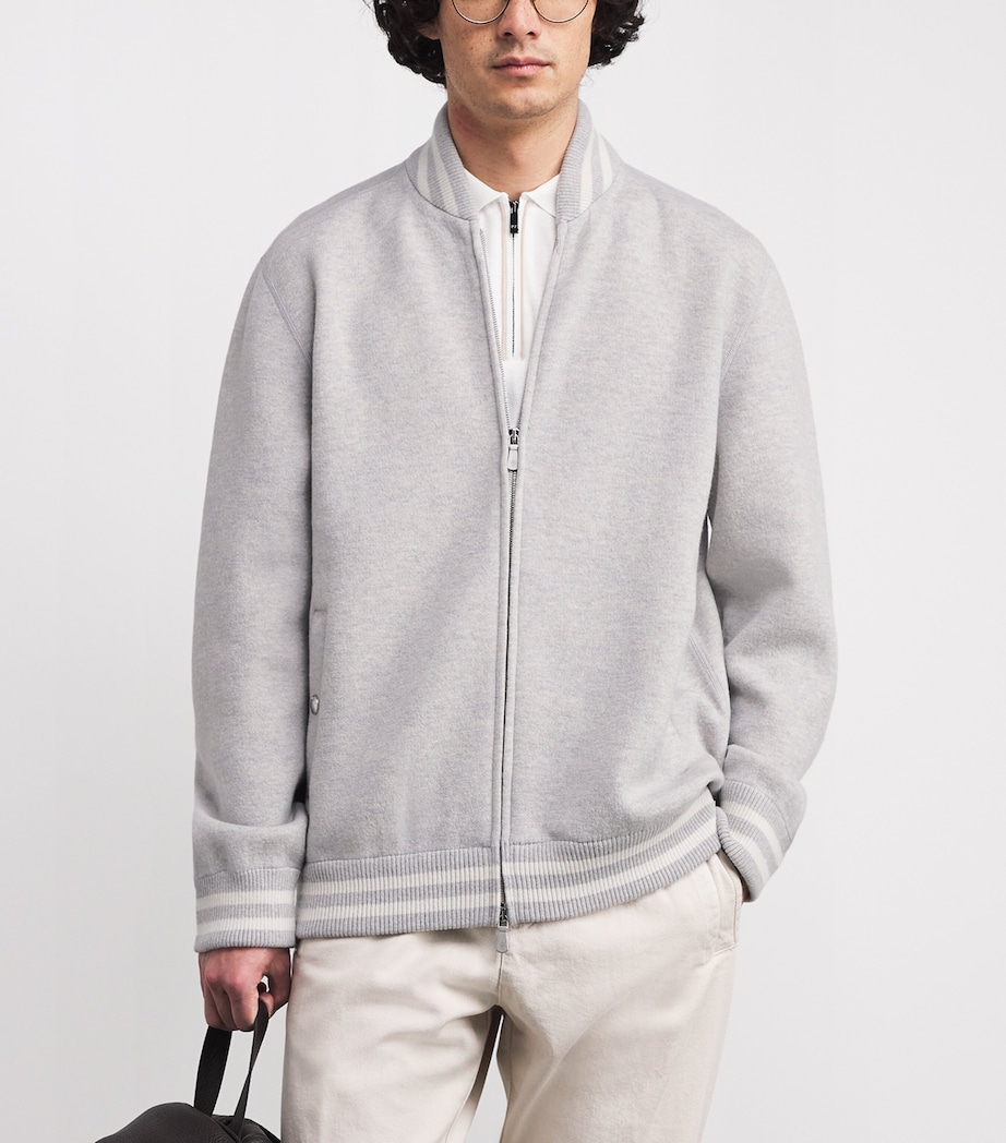 Wool Bomber Jacket GRIGIO CHIARO E SABB Image 3