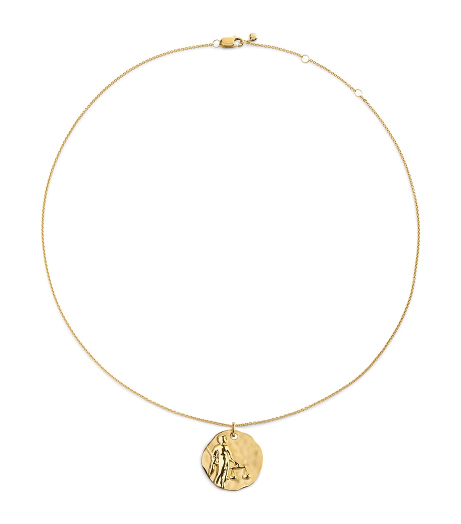 Monica Vinader Gold Vermeil Zodiac Libra Necklace Gold Vermeil Image 1