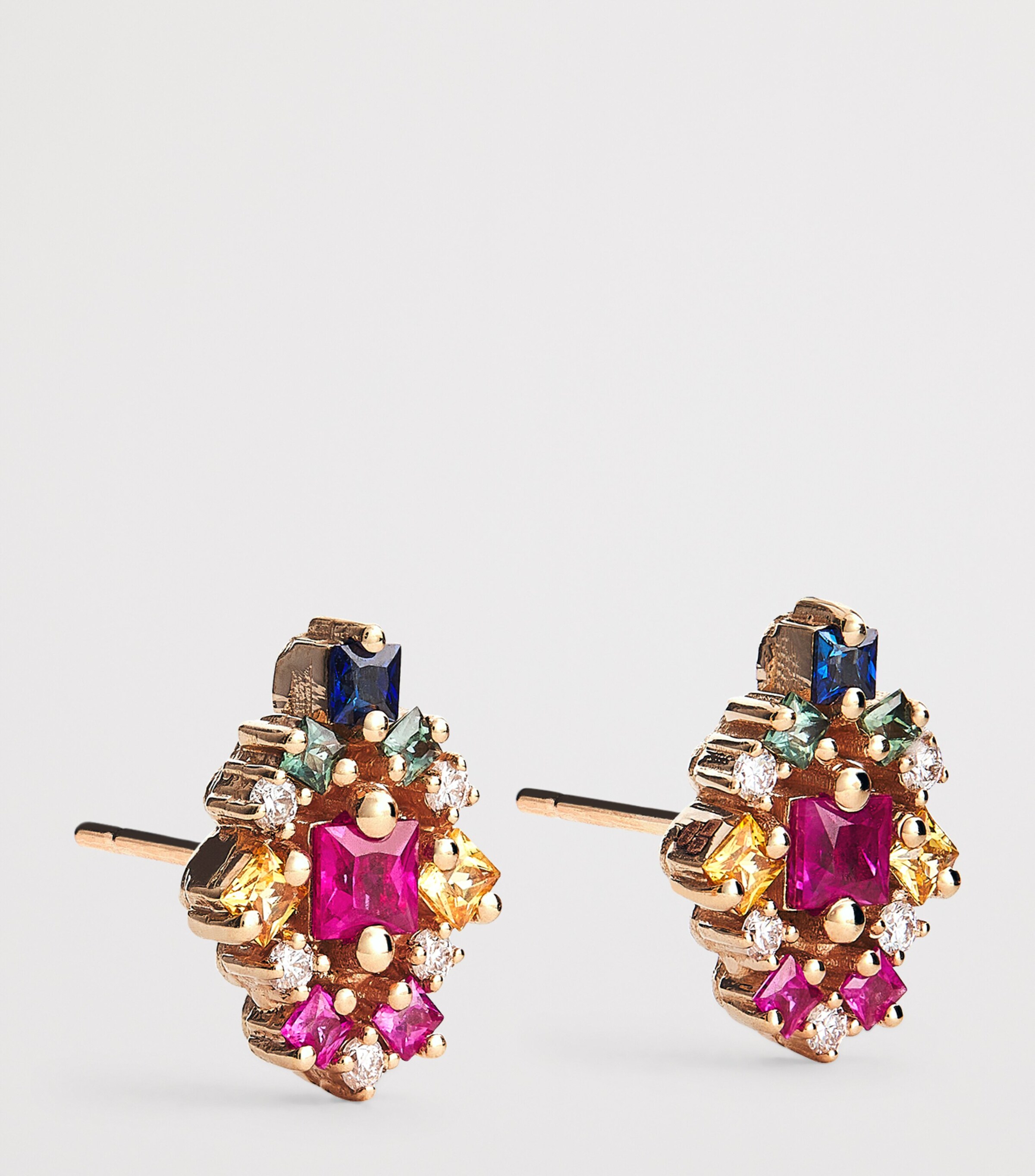 Rose Gold, Diamond and Sapphire La Fantasie Earrings 18K RG/RS Image 3