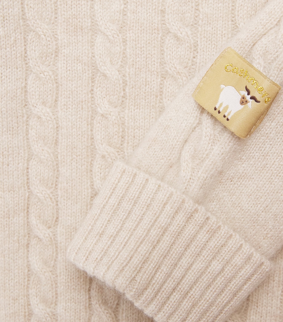 Purebaby Cashmere Cable-Knit Sweater (0-18 Months) Cmlme Camel Melange Image 3